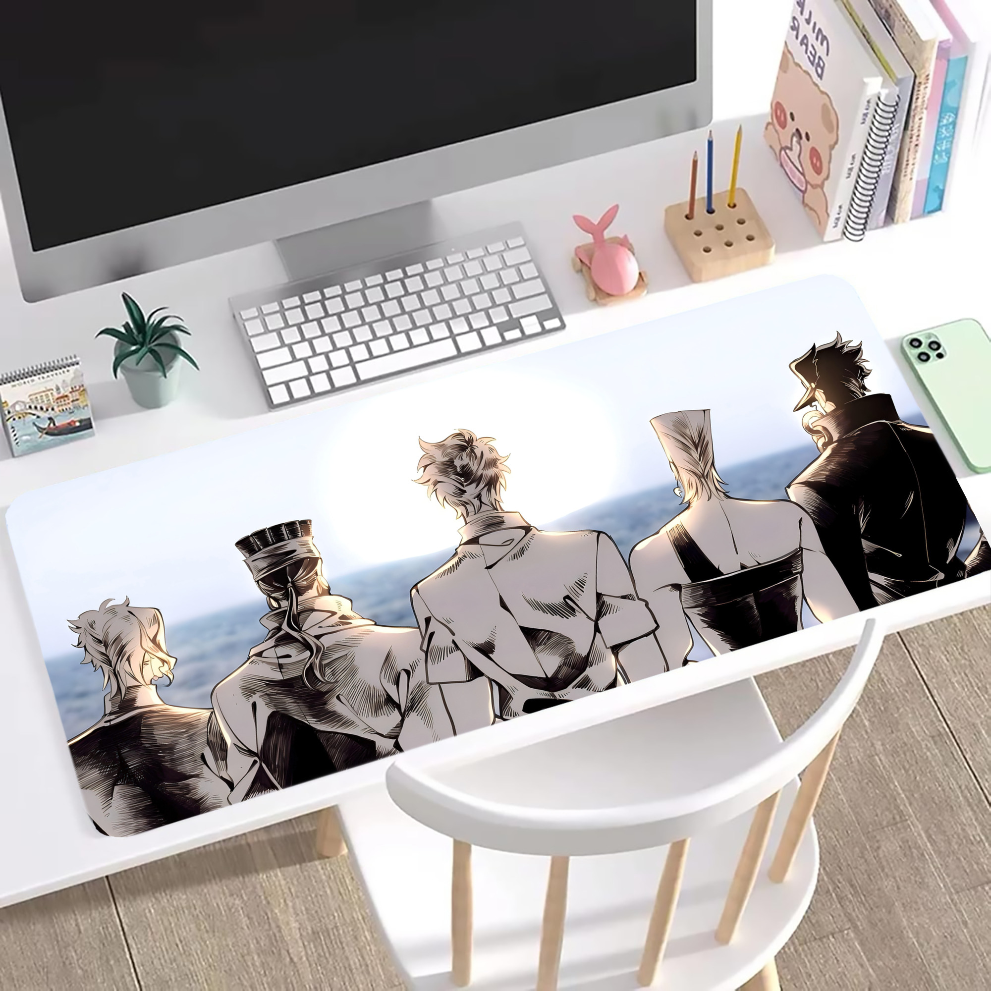 （画像用） ジョジョの奇妙な冒険 JoJo's Bizarre Adventure ステッチ加工 大判デスクマット／滑り止めマウスパッド