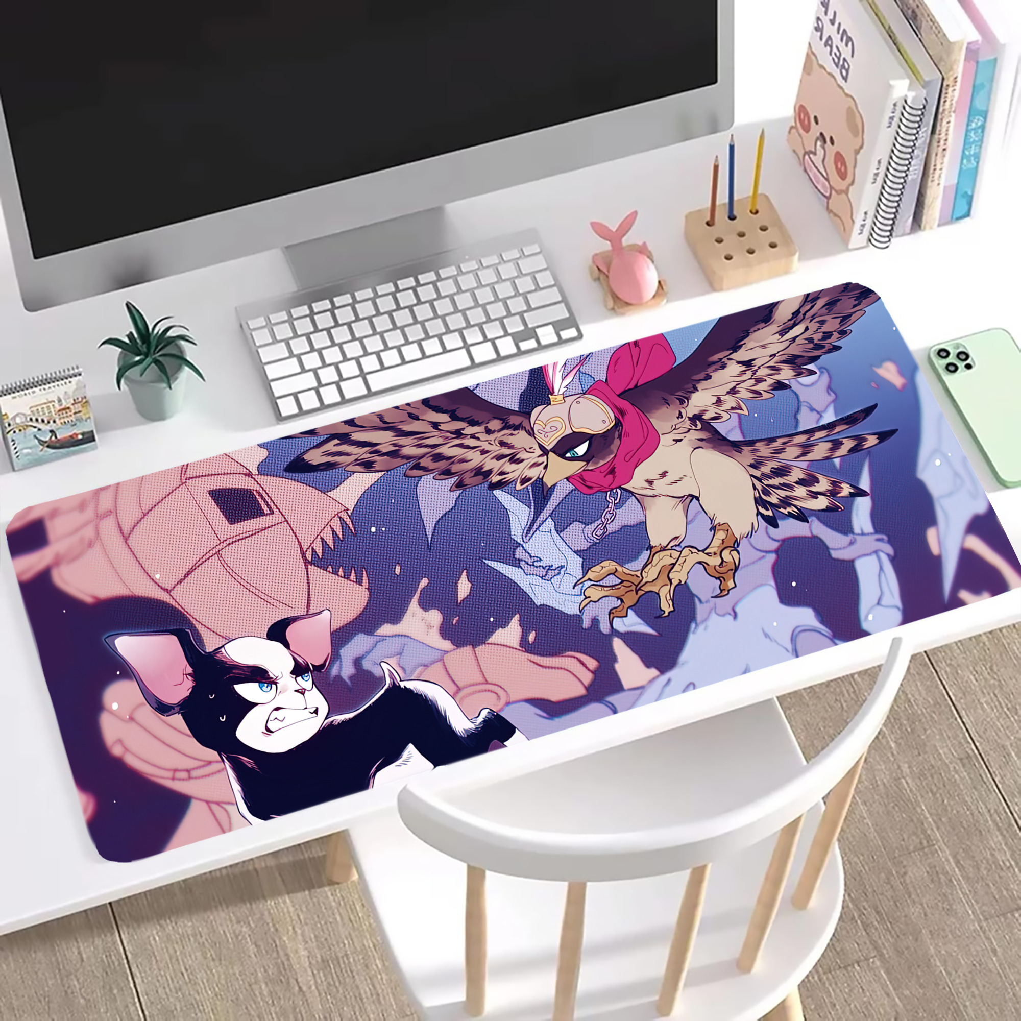 （画像用） ジョジョの奇妙な冒険 JoJo's Bizarre Adventure ステッチ加工 大判デスクマット／滑り止めマウスパッド
