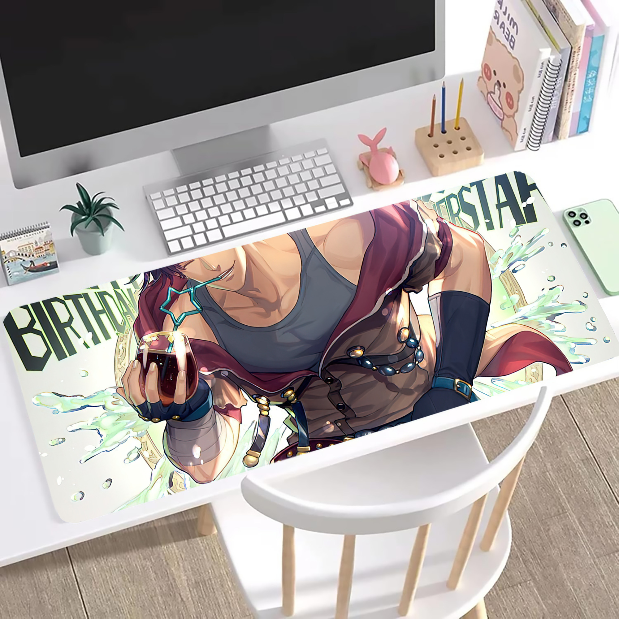 （画像用） ジョジョの奇妙な冒険 JoJo's Bizarre Adventure ステッチ加工 大判デスクマット／滑り止めマウスパッド
