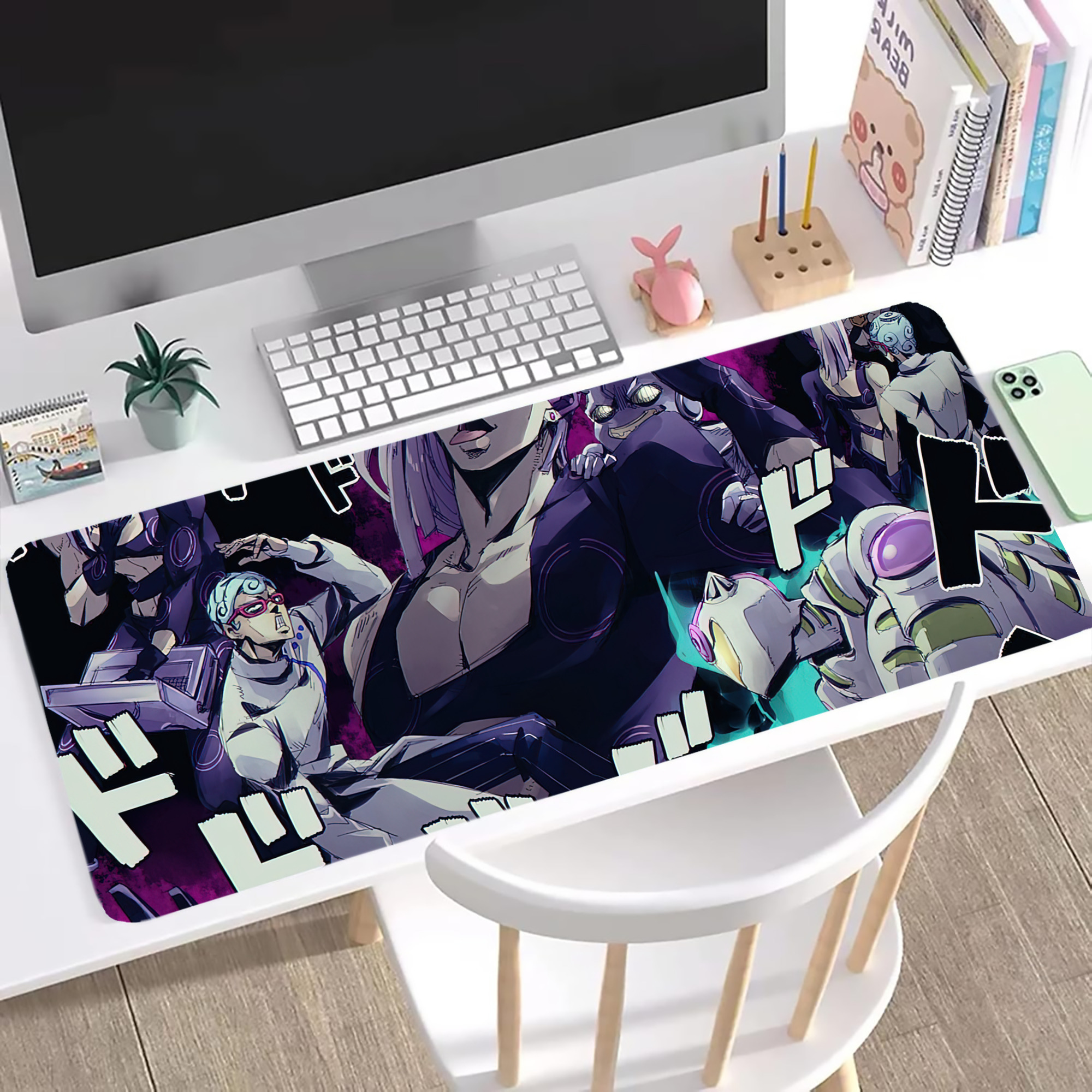 （画像用） ジョジョの奇妙な冒険 JoJo's Bizarre Adventure ステッチ加工 大判デスクマット／滑り止めマウスパッド