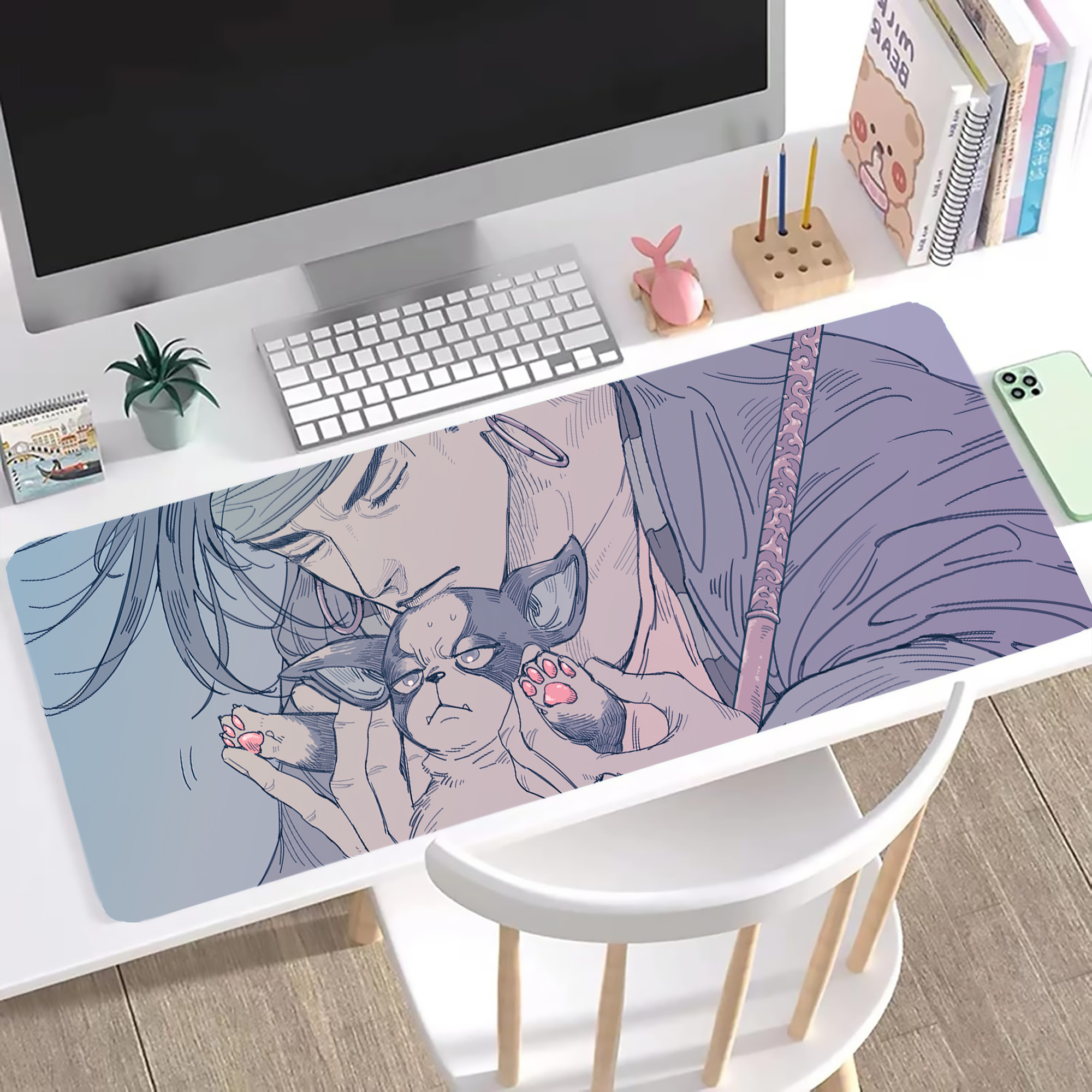 （画像用） ジョジョの奇妙な冒険 JoJo's Bizarre Adventure ステッチ加工 大判デスクマット／滑り止めマウスパッド