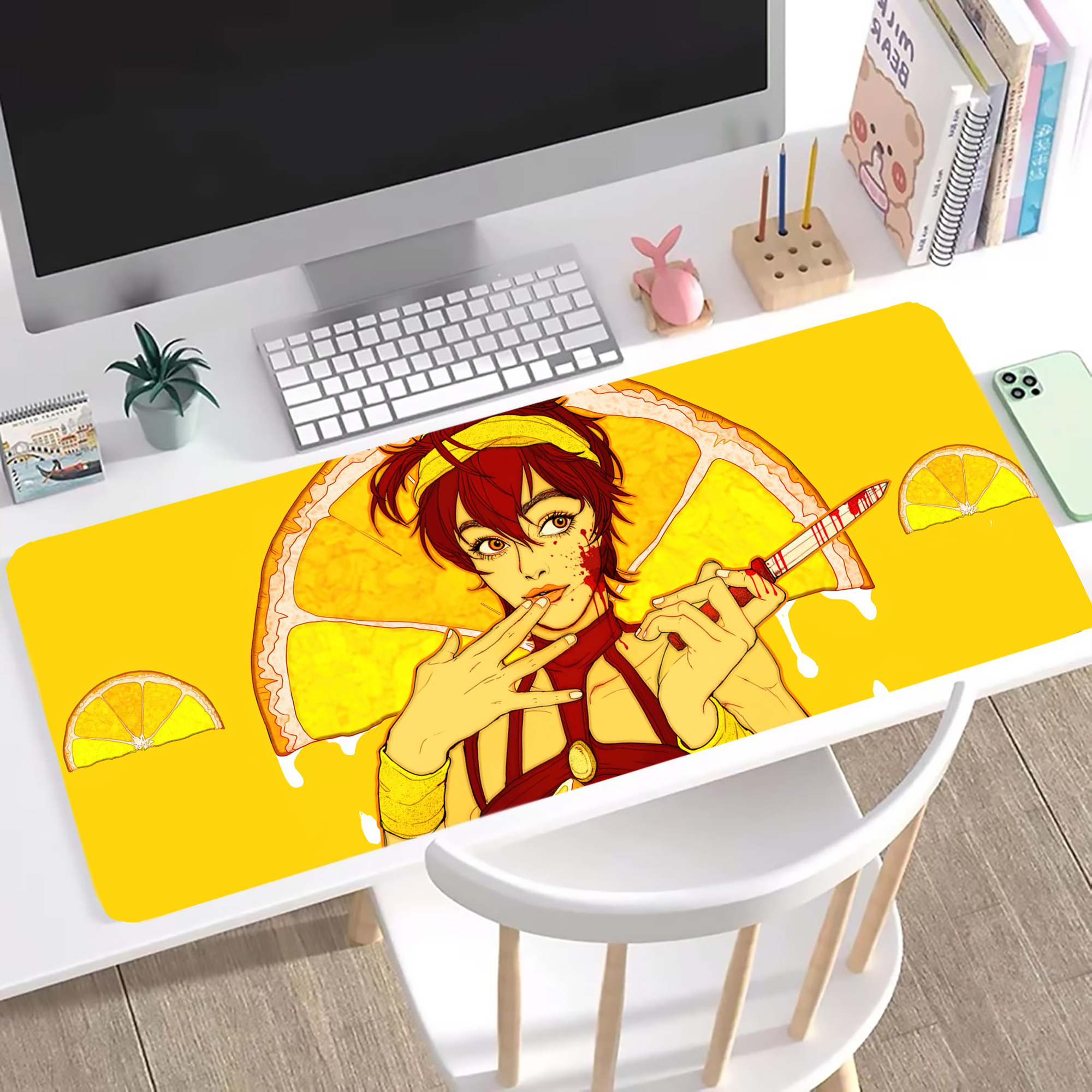 （画像用） ジョジョの奇妙な冒険 JoJo's Bizarre Adventure ステッチ加工 大判デスクマット／滑り止めマウスパッド