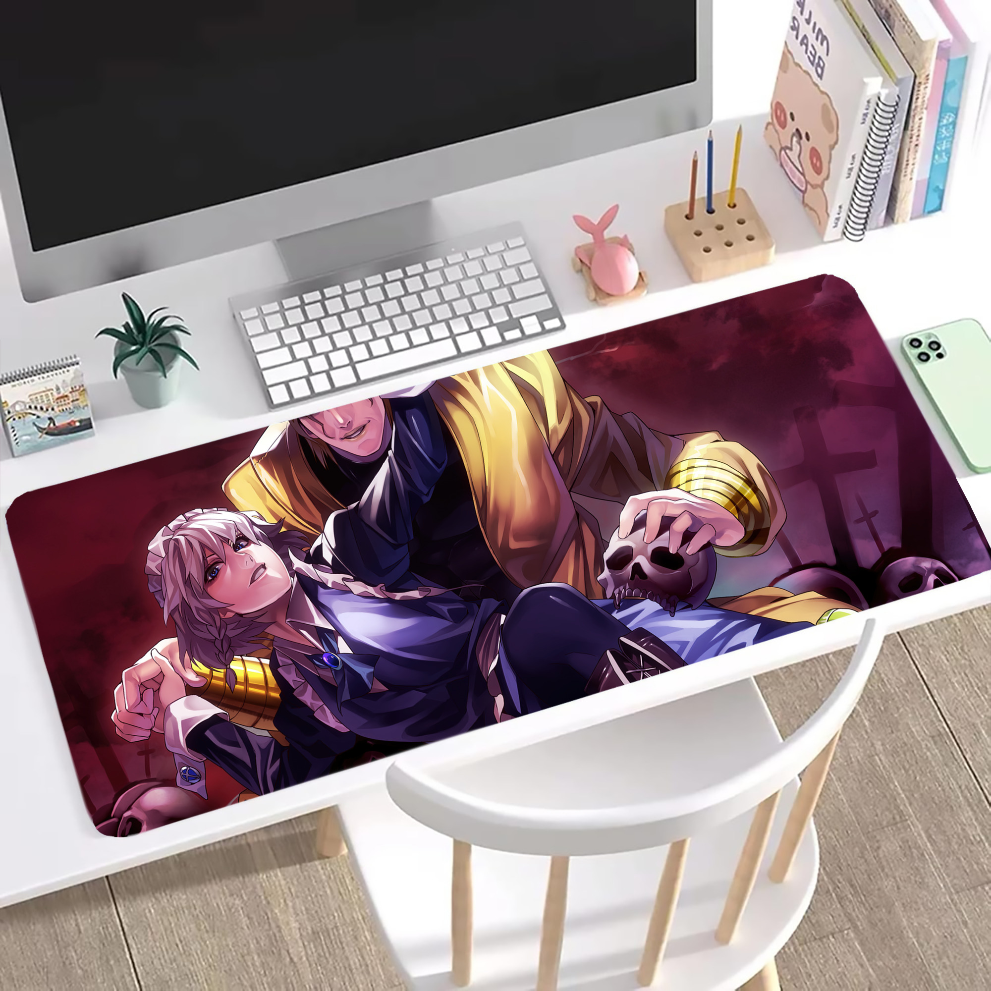 （画像用） ジョジョの奇妙な冒険 JoJo's Bizarre Adventure ステッチ加工 大判デスクマット／滑り止めマウスパッド