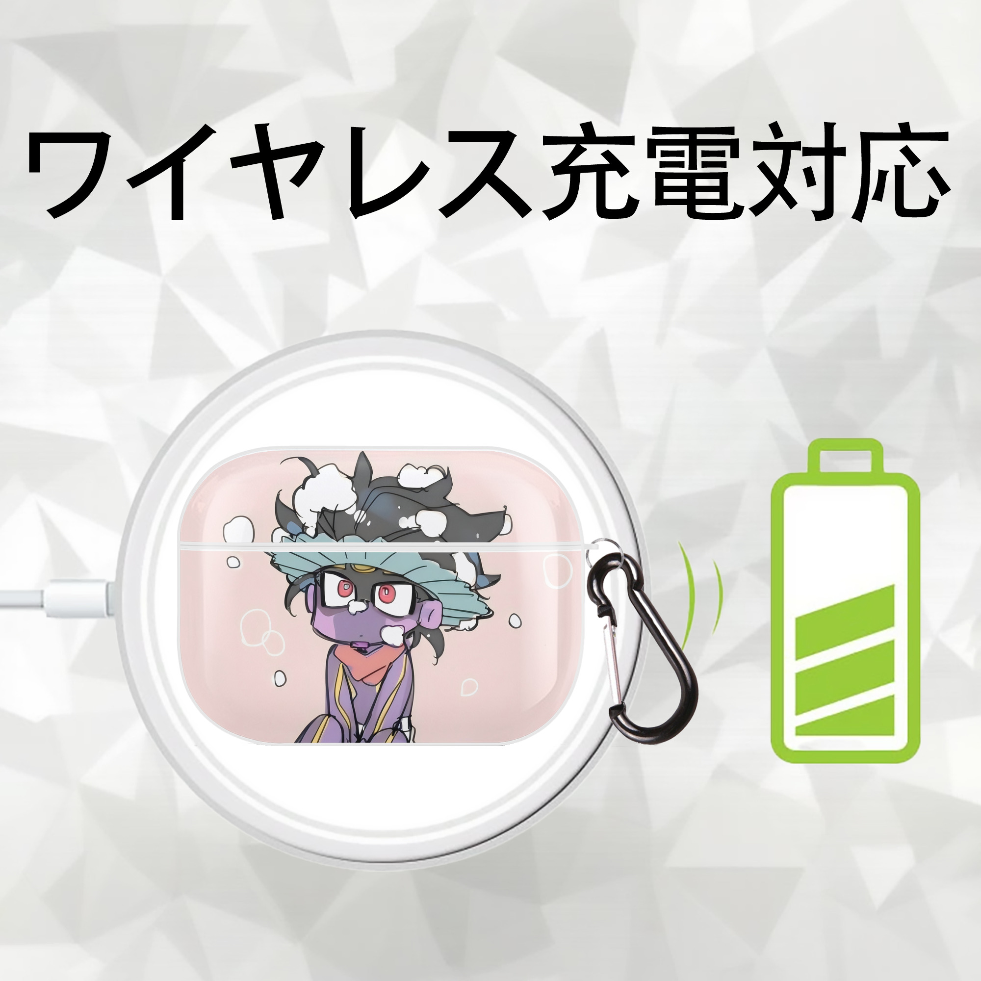 ジョジョの奇妙な冒険 JoJo's Bizarre Adventure 【AirPods Pro用】ハードシェル保護ケース 耐衝撃・防指紋・カラビナ付き商品仕様
