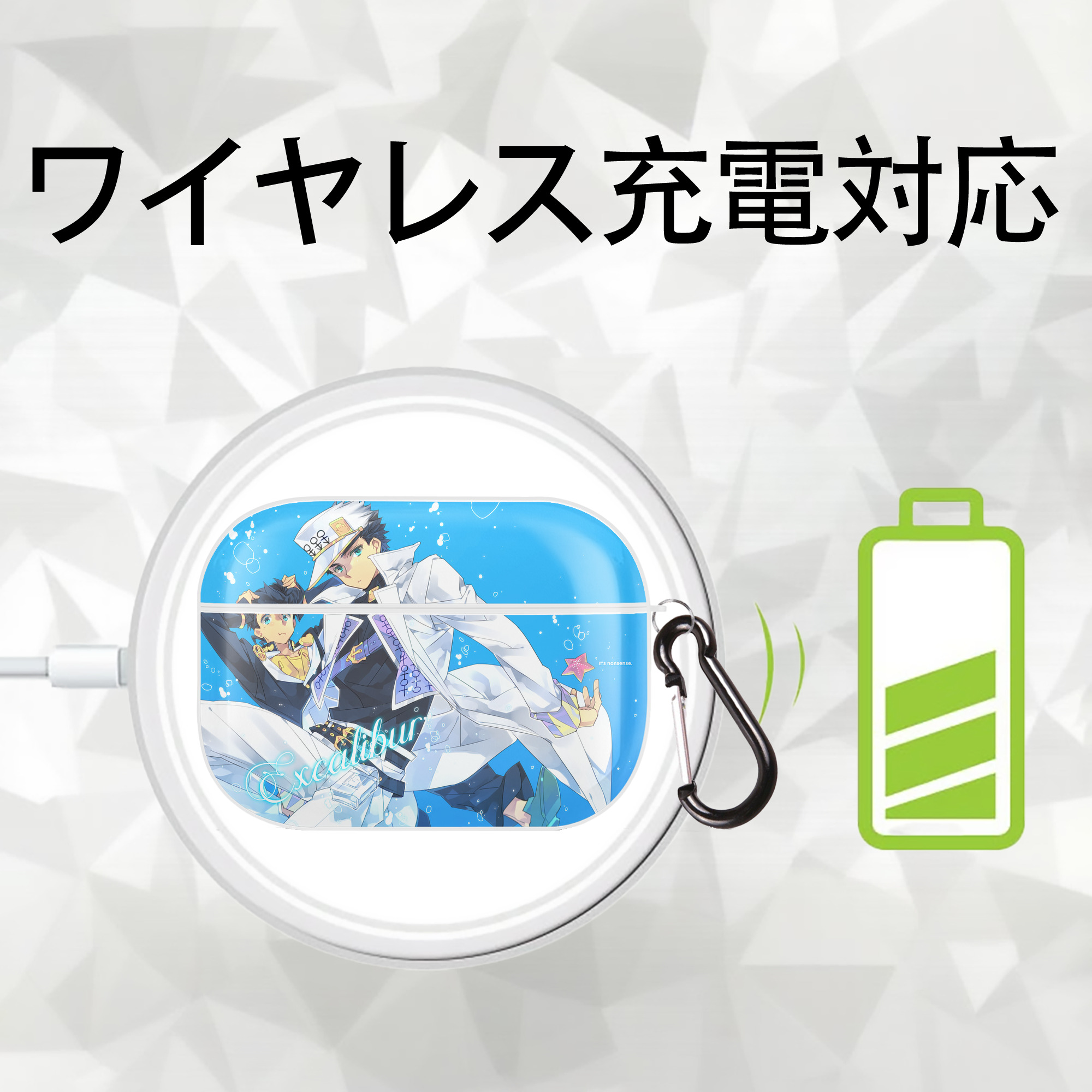 ジョジョの奇妙な冒険 JoJo's Bizarre Adventure 【AirPods Pro用】ハードシェル保護ケース 耐衝撃・防指紋・カラビナ付き商品仕様