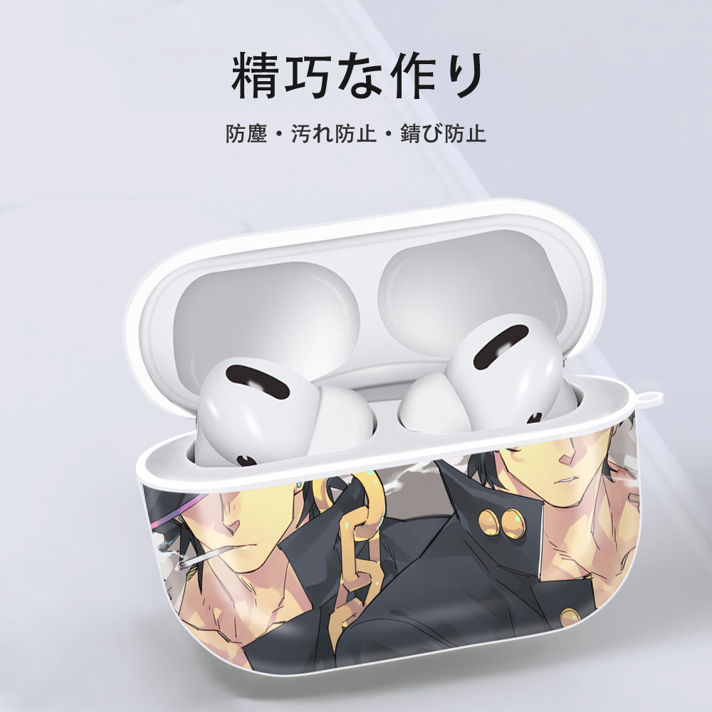 ジョジョの奇妙な冒険 JoJo's Bizarre Adventure 【AirPods Pro用】ハードシェル保護ケース 耐衝撃・防指紋・カラビナ付き商品仕様