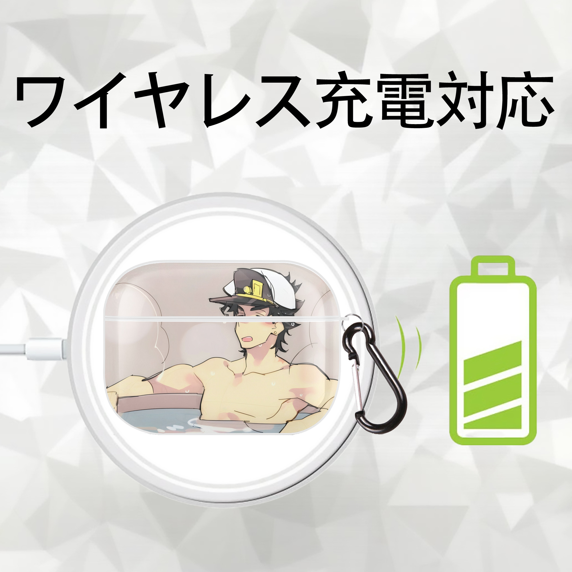 ジョジョの奇妙な冒険 JoJo's Bizarre Adventure 【AirPods Pro用】ハードシェル保護ケース 耐衝撃・防指紋・カラビナ付き商品仕様
