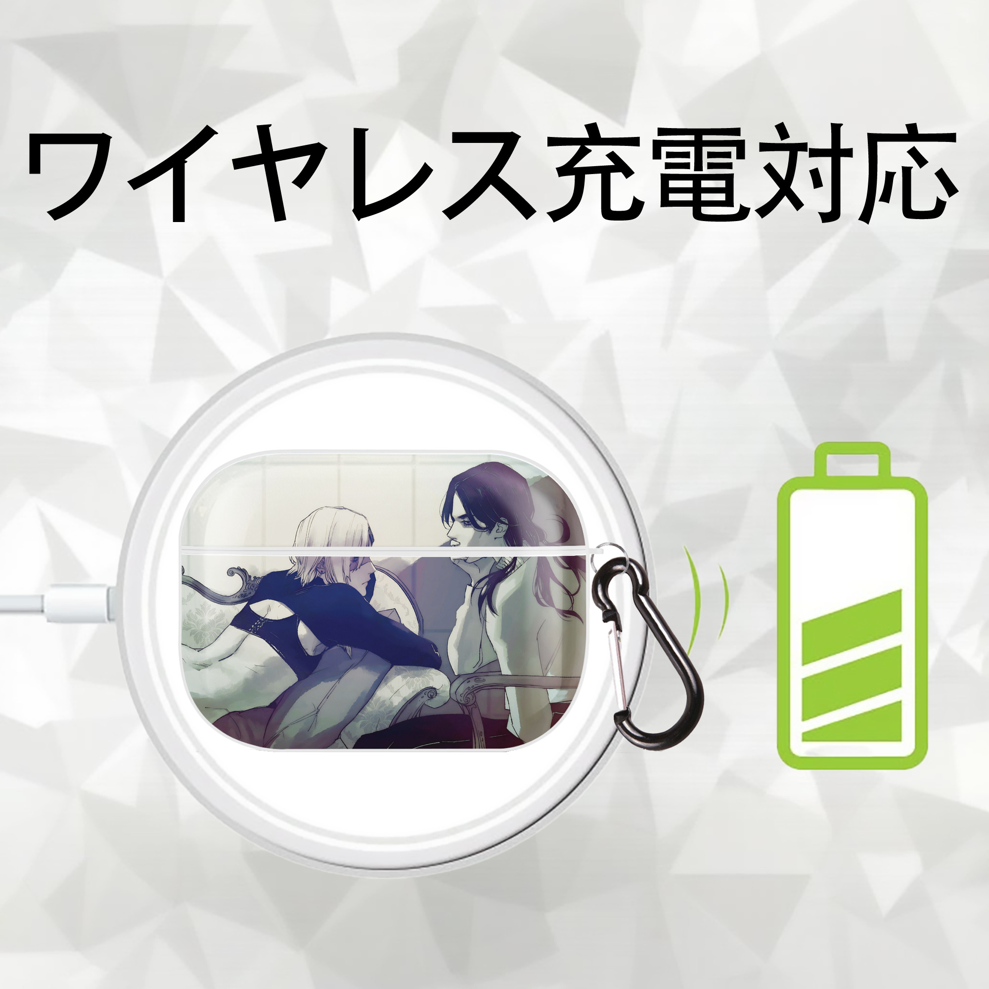 ジョジョの奇妙な冒険 JoJo's Bizarre Adventure 【AirPods Pro用】ハードシェル保護ケース 耐衝撃・防指紋・カラビナ付き商品仕様
