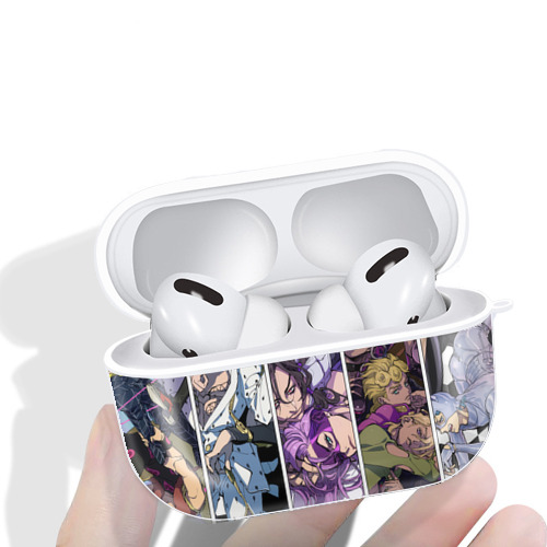 ジョジョの奇妙な冒険 JoJo's Bizarre Adventure 【AirPods Pro用】ハードシェル保護ケース 耐衝撃・防指紋・カラビナ付き商品仕様