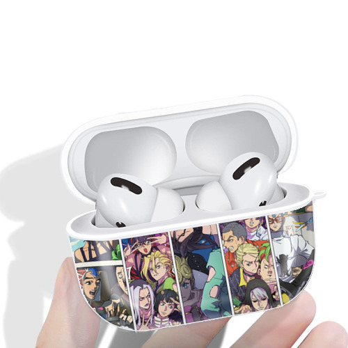 ジョジョの奇妙な冒険 JoJo's Bizarre Adventure 【AirPods Pro用】ハードシェル保護ケース 耐衝撃・防指紋・カラビナ付き商品仕様