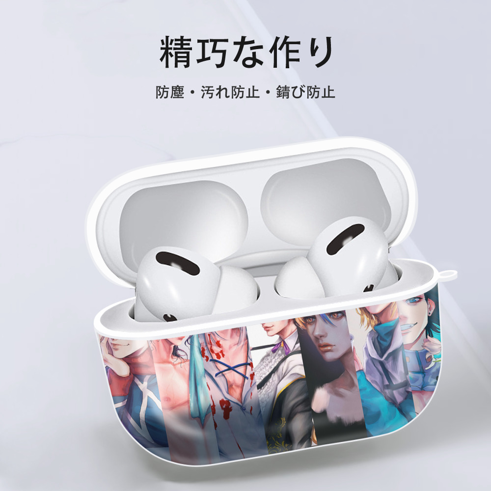 ジョジョの奇妙な冒険 JoJo's Bizarre Adventure 【AirPods Pro用】ハードシェル保護ケース 耐衝撃・防指紋・カラビナ付き商品仕様