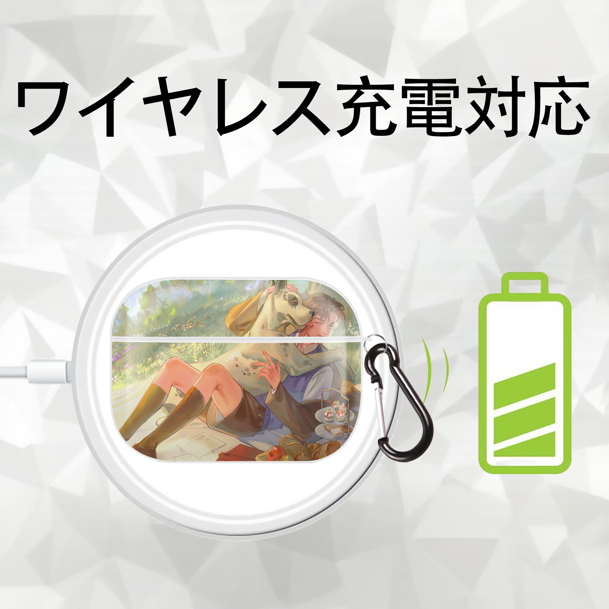 ジョジョの奇妙な冒険 JoJo's Bizarre Adventure 【AirPods Pro用】ハードシェル保護ケース 耐衝撃・防指紋・カラビナ付き商品仕様