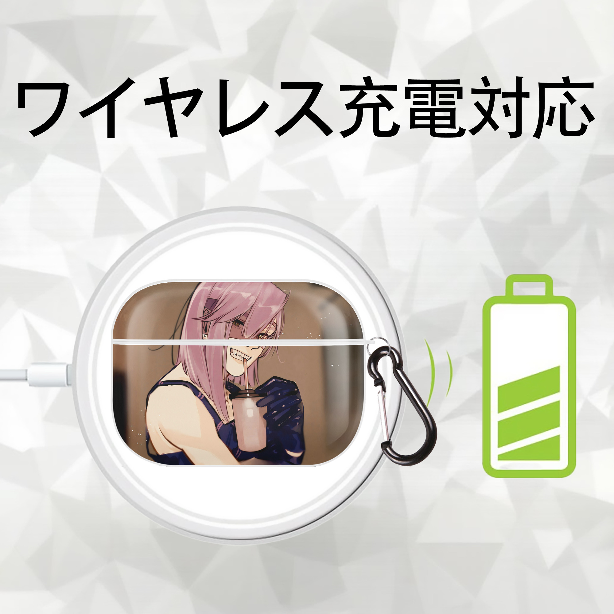 ジョジョの奇妙な冒険 JoJo's Bizarre Adventure 【AirPods Pro用】ハードシェル保護ケース 耐衝撃・防指紋・カラビナ付き商品仕様