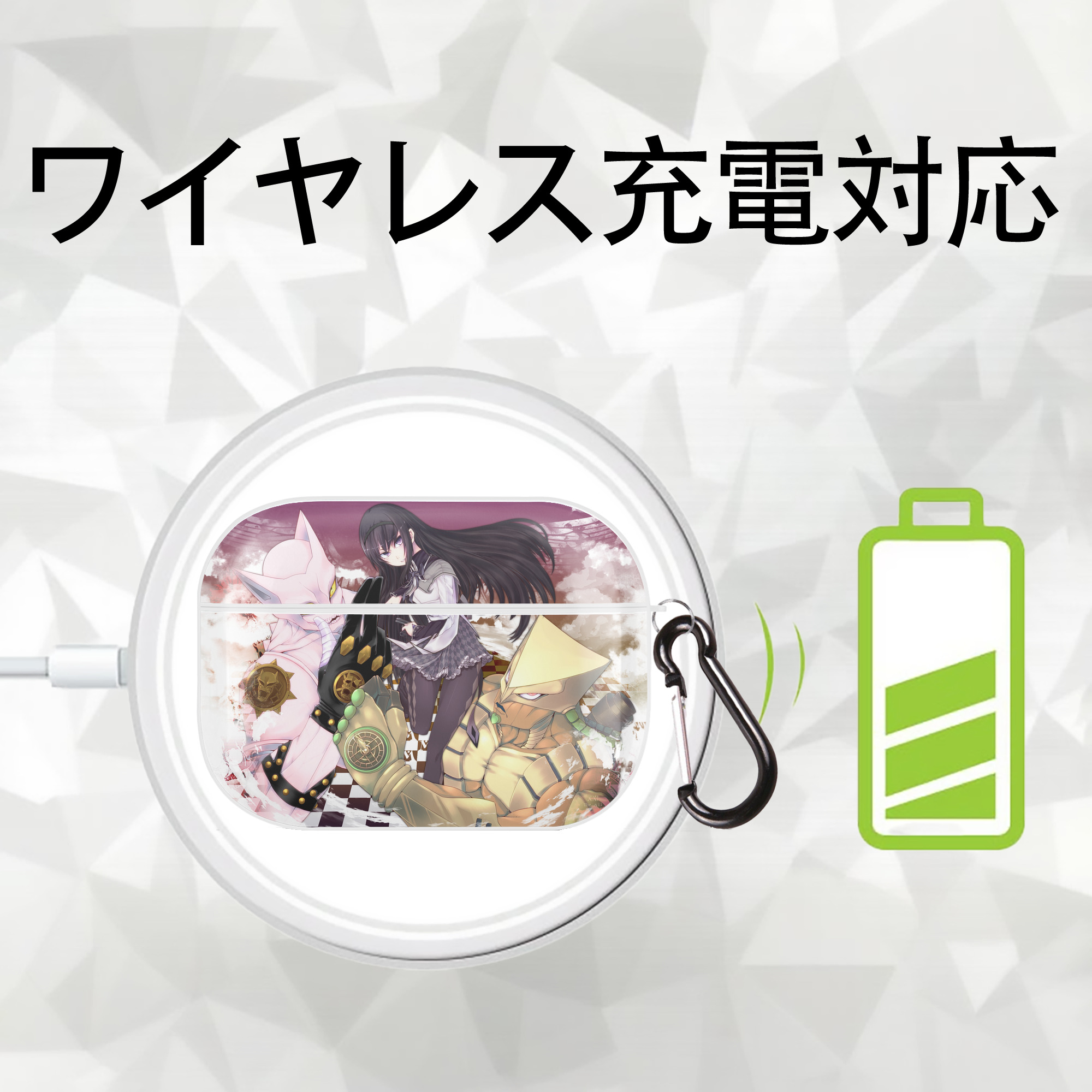 ジョジョの奇妙な冒険 JoJo's Bizarre Adventure 【AirPods Pro用】ハードシェル保護ケース 耐衝撃・防指紋・カラビナ付き商品仕様