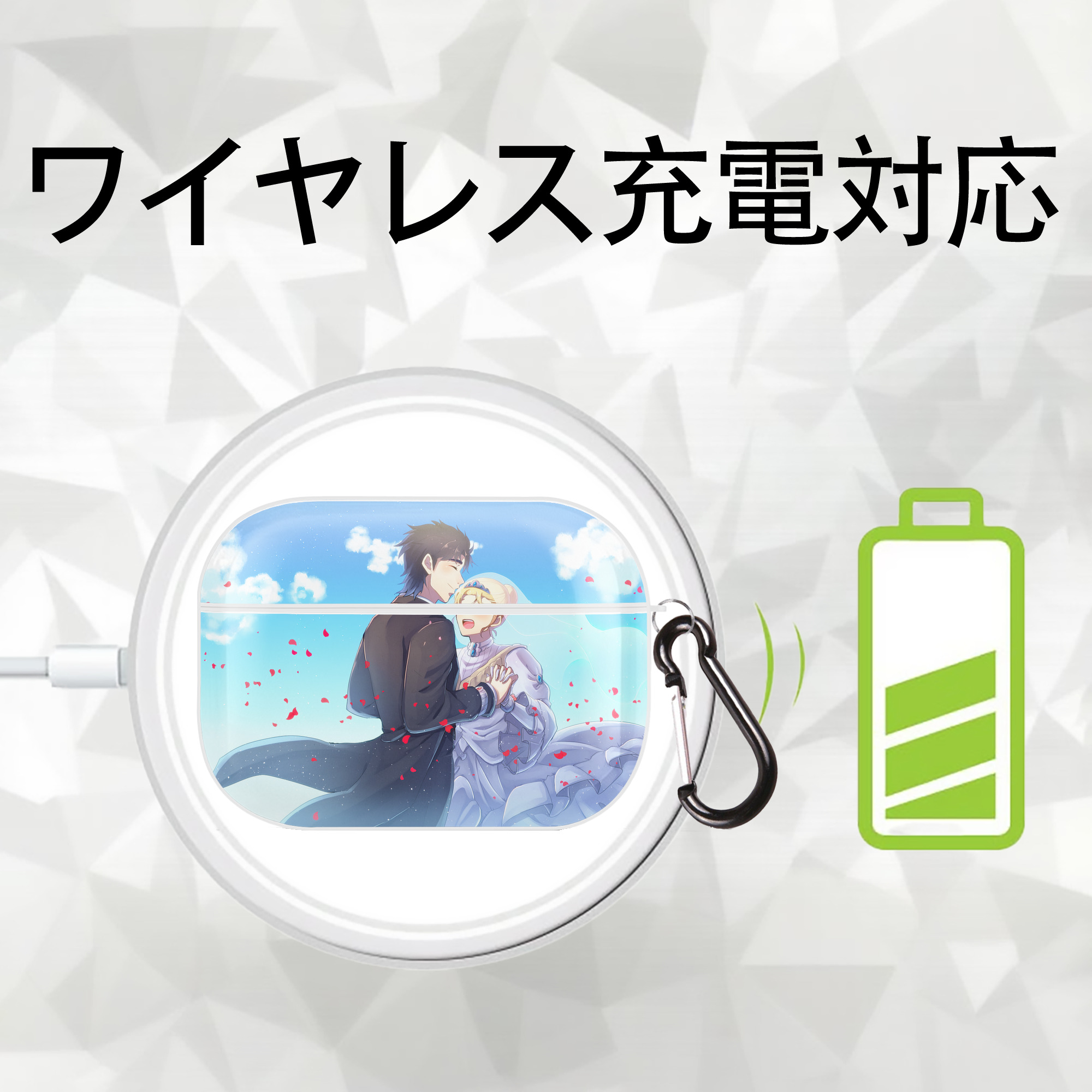 ジョジョの奇妙な冒険 JoJo's Bizarre Adventure 【AirPods Pro用】ハードシェル保護ケース 耐衝撃・防指紋・カラビナ付き商品仕様