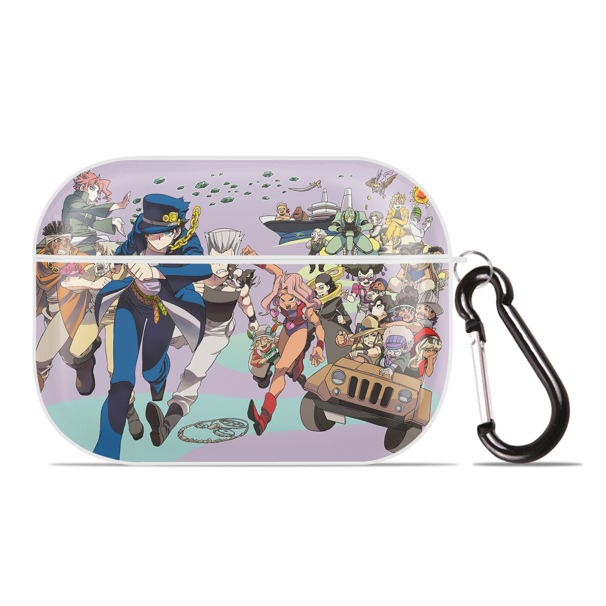 （画像用） ジョジョの奇妙な冒険 JoJo's Bizarre Adventure 【AirPods Pro用】ハードシェル保護ケース 耐衝撃・防指紋・カラビナ付き商品仕様