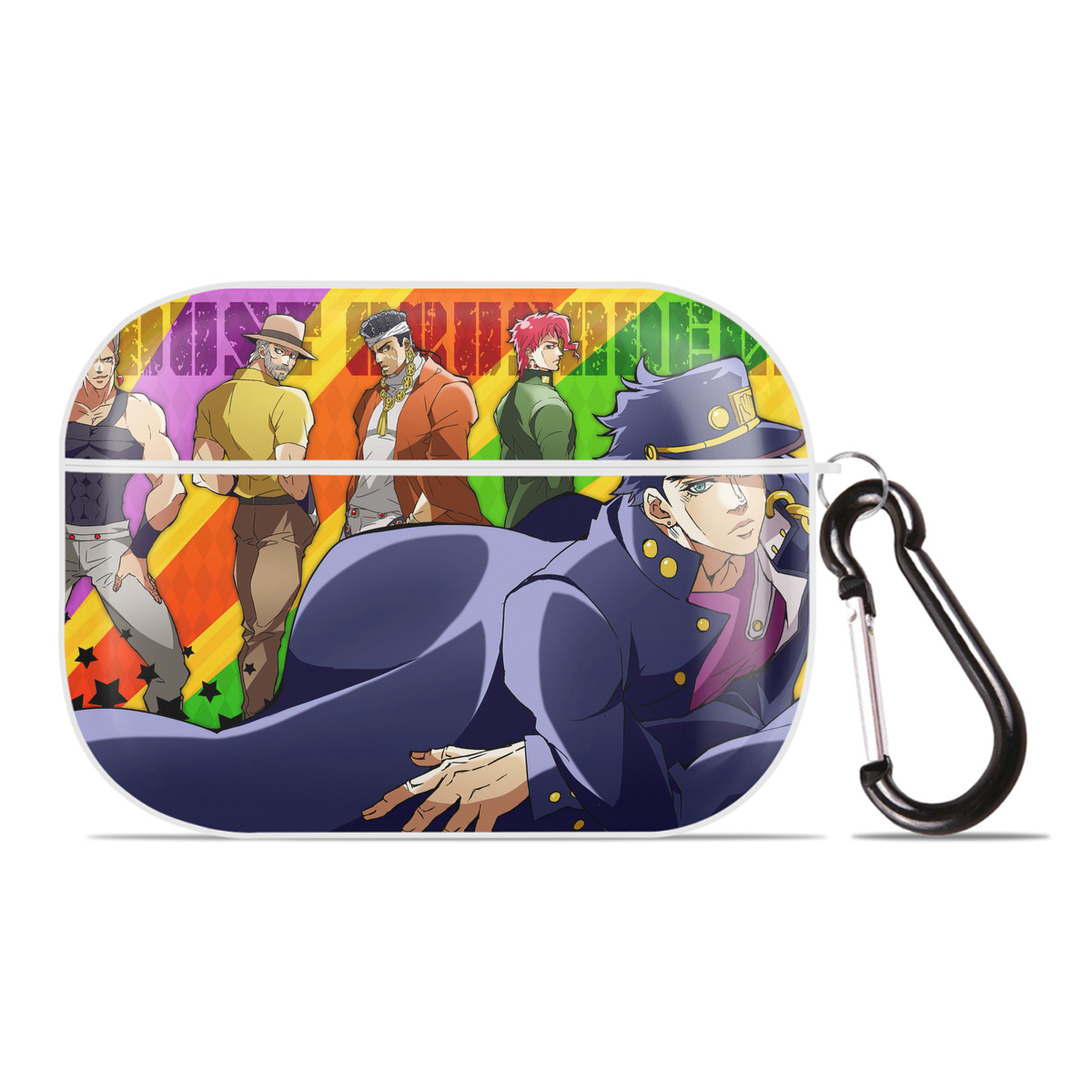 （画像用） ジョジョの奇妙な冒険 JoJo's Bizarre Adventure 【AirPods Pro用】ハードシェル保護ケース 耐衝撃・防指紋・カラビナ付き商品仕様