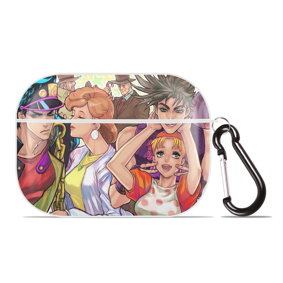 （画像用） ジョジョの奇妙な冒険 JoJo's Bizarre Adventure 【AirPods Pro用】ハードシェル保護ケース 耐衝撃・防指紋・カラビナ付き商品仕様