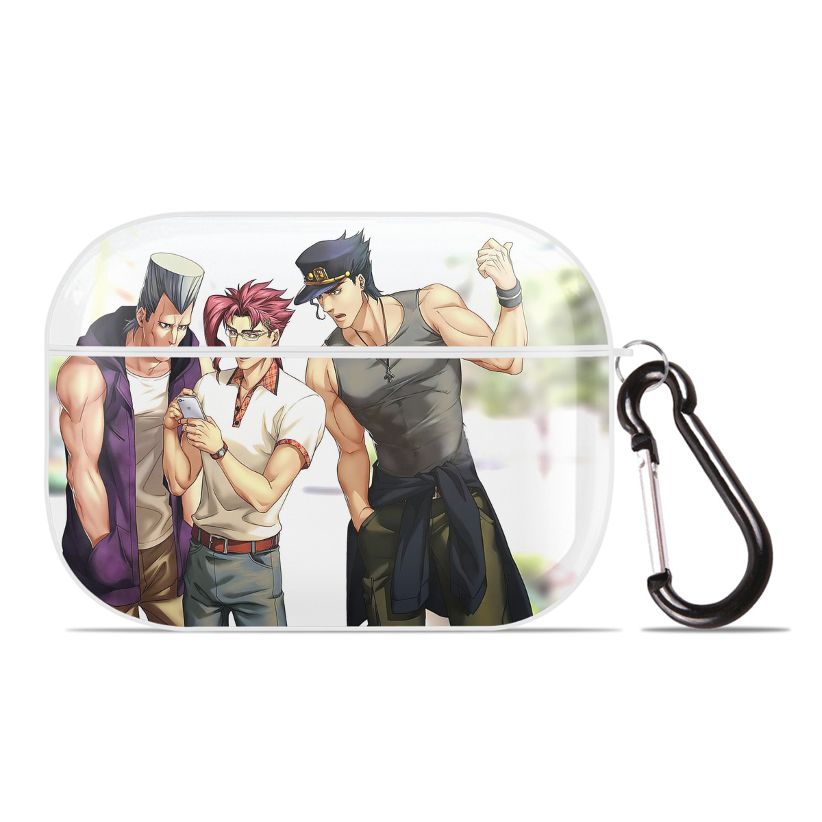 （画像用） ジョジョの奇妙な冒険 JoJo's Bizarre Adventure 【AirPods Pro用】ハードシェル保護ケース 耐衝撃・防指紋・カラビナ付き商品仕様