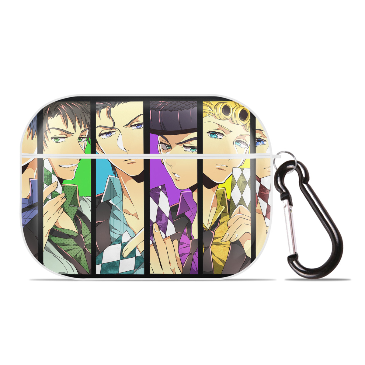 （画像用） ジョジョの奇妙な冒険 JoJo's Bizarre Adventure 【AirPods Pro用】ハードシェル保護ケース 耐衝撃・防指紋・カラビナ付き商品仕様