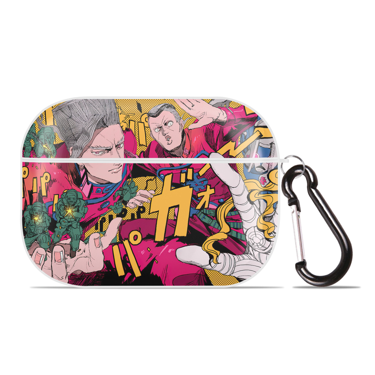 （画像用） ジョジョの奇妙な冒険 JoJo's Bizarre Adventure 【AirPods Pro用】ハードシェル保護ケース 耐衝撃・防指紋・カラビナ付き商品仕様