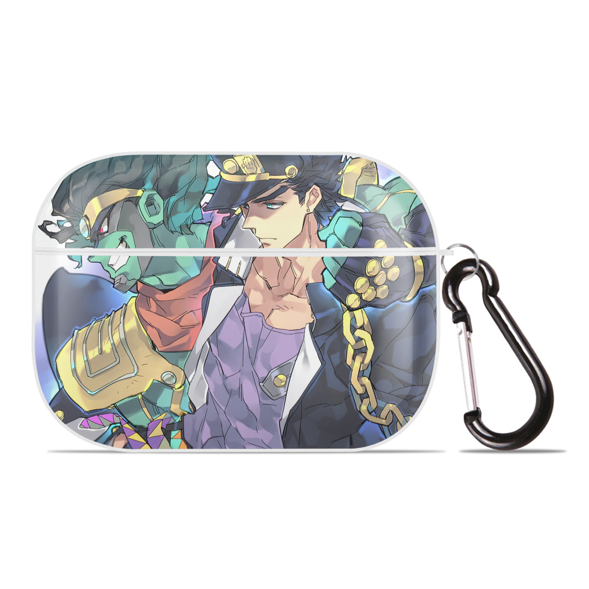 （画像用） ジョジョの奇妙な冒険 JoJo's Bizarre Adventure 【AirPods Pro用】ハードシェル保護ケース 耐衝撃・防指紋・カラビナ付き商品仕様