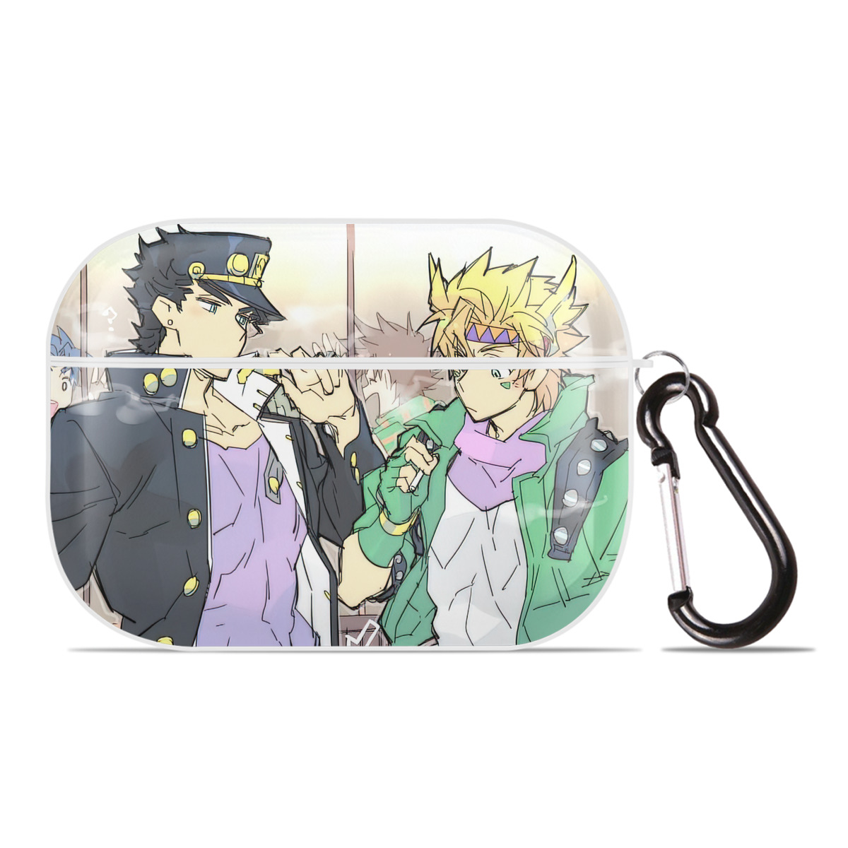 （画像用） ジョジョの奇妙な冒険 JoJo's Bizarre Adventure 【AirPods Pro用】ハードシェル保護ケース 耐衝撃・防指紋・カラビナ付き商品仕様