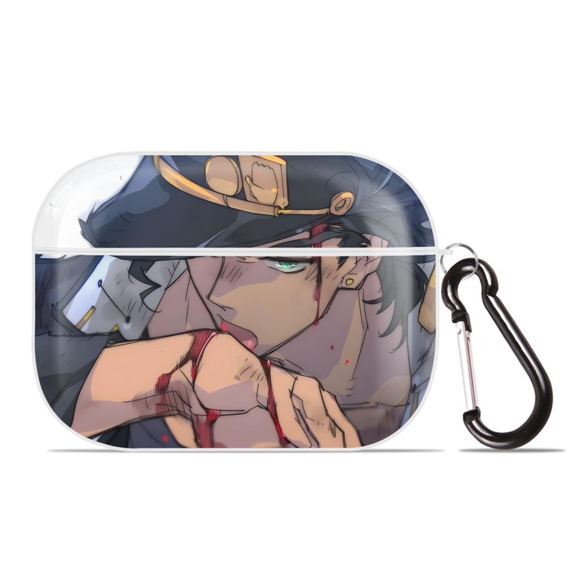 （画像用） ジョジョの奇妙な冒険 JoJo's Bizarre Adventure 【AirPods Pro用】ハードシェル保護ケース 耐衝撃・防指紋・カラビナ付き商品仕様