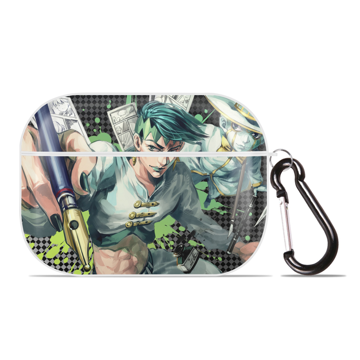 （画像用） ジョジョの奇妙な冒険 JoJo's Bizarre Adventure 【AirPods Pro用】ハードシェル保護ケース 耐衝撃・防指紋・カラビナ付き商品仕様