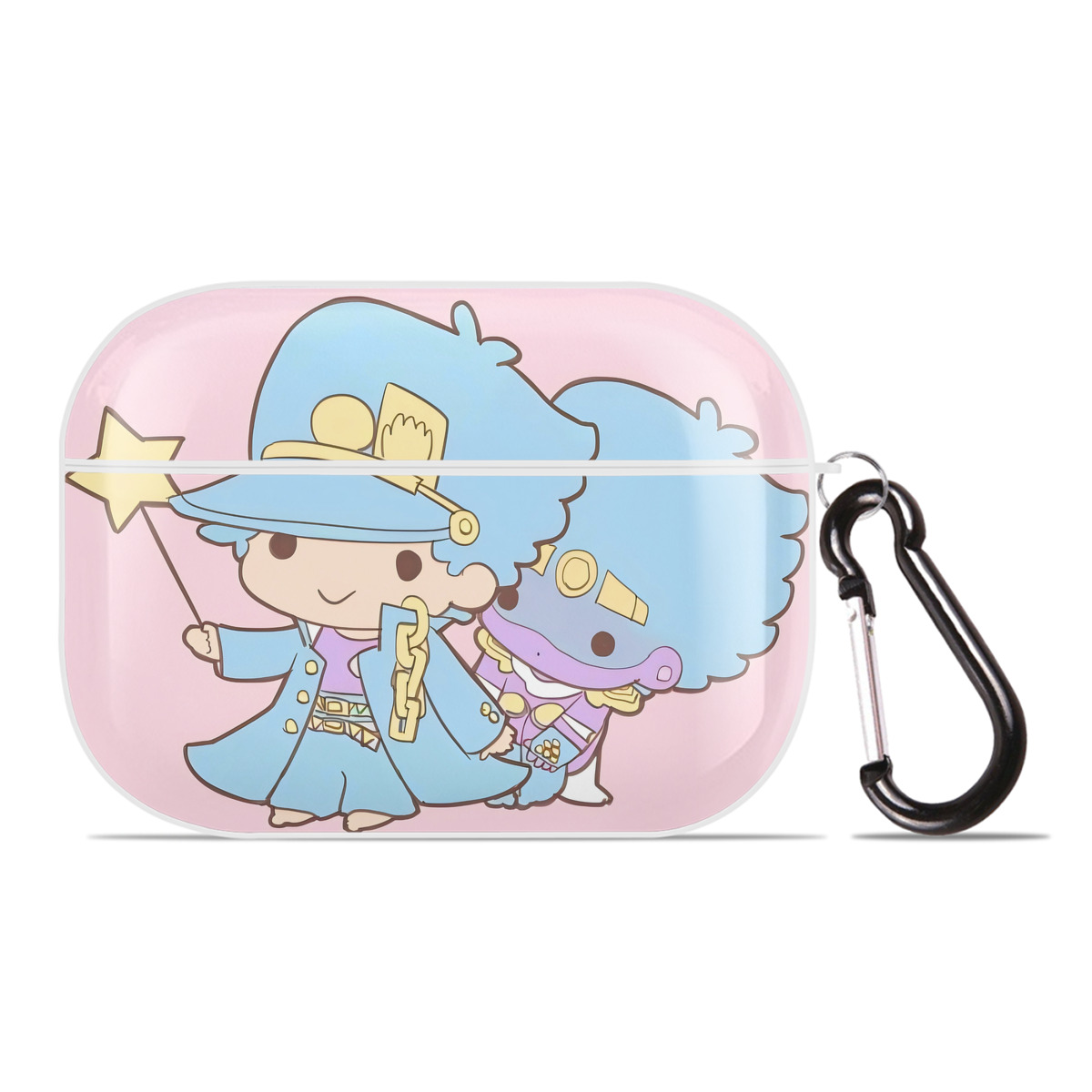 （画像用） ジョジョの奇妙な冒険 JoJo's Bizarre Adventure 【AirPods Pro用】ハードシェル保護ケース 耐衝撃・防指紋・カラビナ付き商品仕様