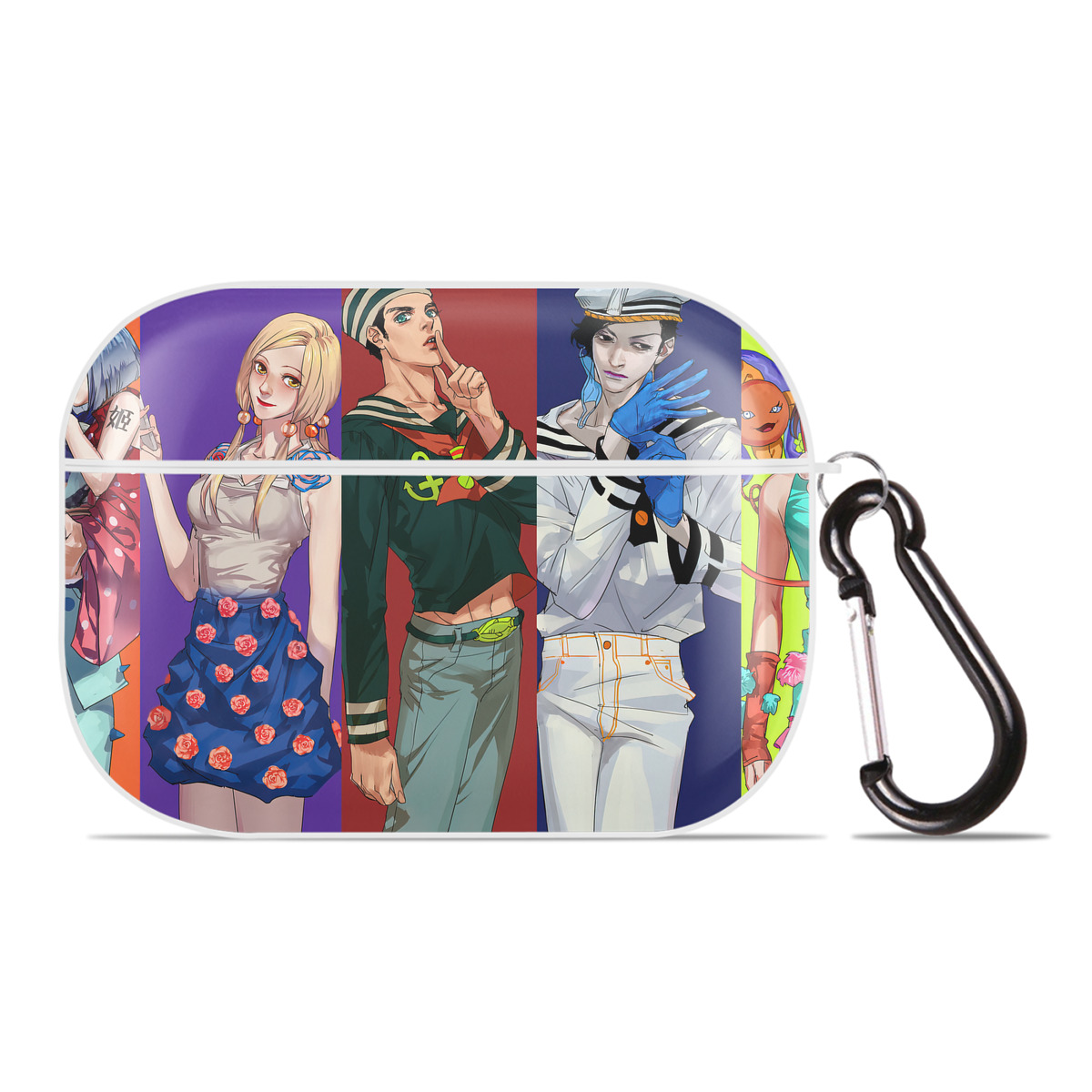 （画像用） ジョジョの奇妙な冒険 JoJo's Bizarre Adventure 【AirPods Pro用】ハードシェル保護ケース 耐衝撃・防指紋・カラビナ付き商品仕様