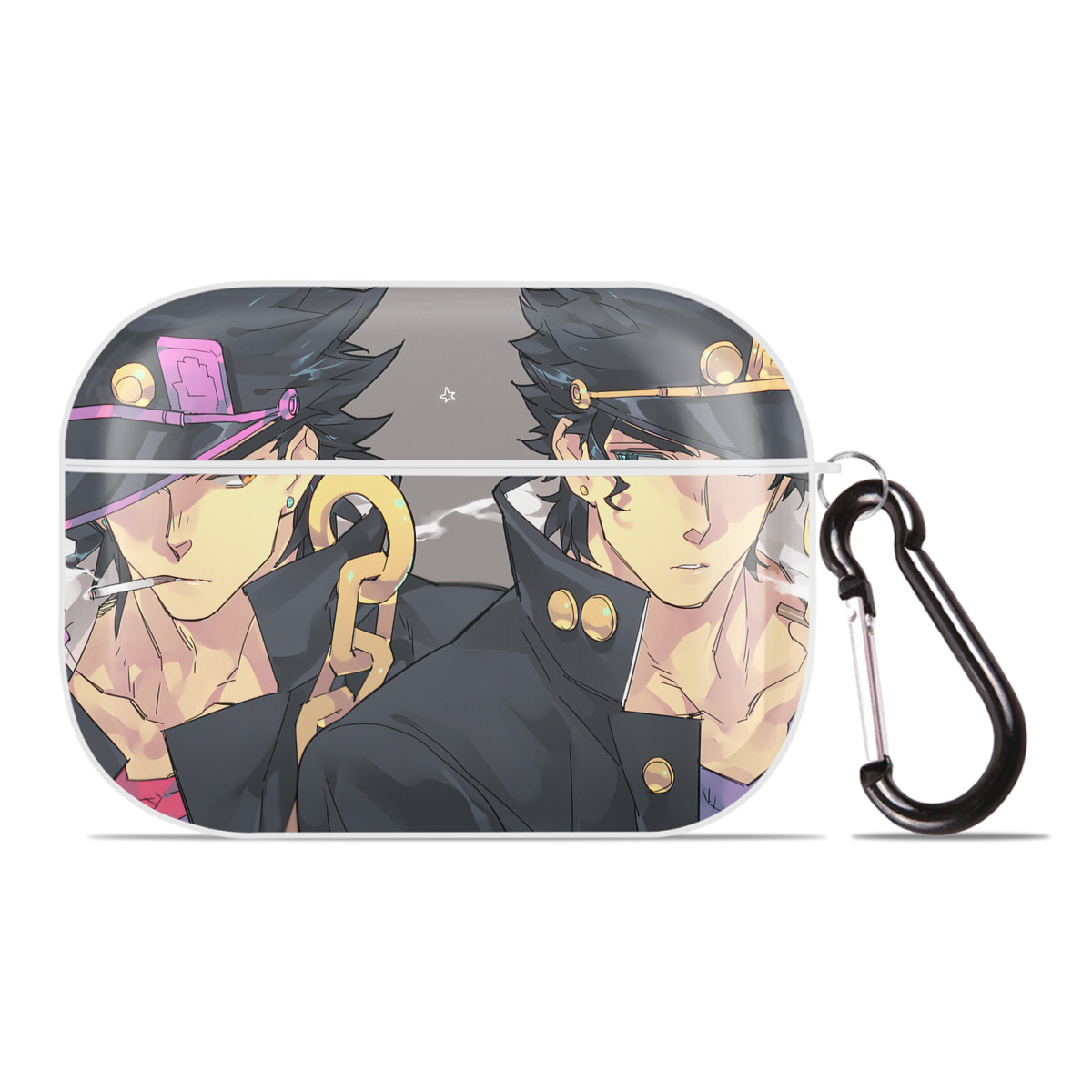 （画像用） ジョジョの奇妙な冒険 JoJo's Bizarre Adventure 【AirPods Pro用】ハードシェル保護ケース 耐衝撃・防指紋・カラビナ付き商品仕様