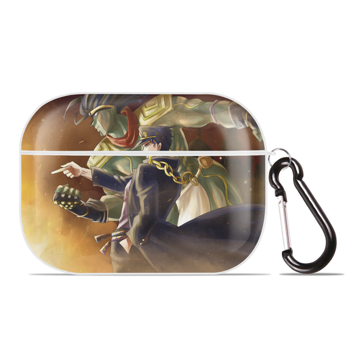 （画像用） ジョジョの奇妙な冒険 JoJo's Bizarre Adventure 【AirPods Pro用】ハードシェル保護ケース 耐衝撃・防指紋・カラビナ付き商品仕様