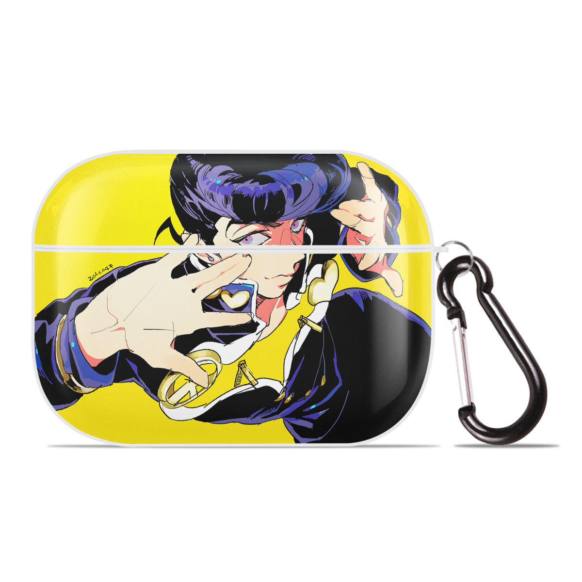 （画像用） ジョジョの奇妙な冒険 JoJo's Bizarre Adventure 【AirPods Pro用】ハードシェル保護ケース 耐衝撃・防指紋・カラビナ付き商品仕様