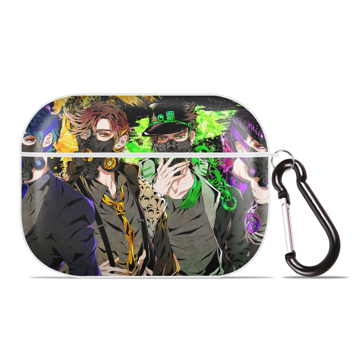 （画像用） ジョジョの奇妙な冒険 JoJo's Bizarre Adventure 【AirPods Pro用】ハードシェル保護ケース 耐衝撃・防指紋・カラビナ付き商品仕様