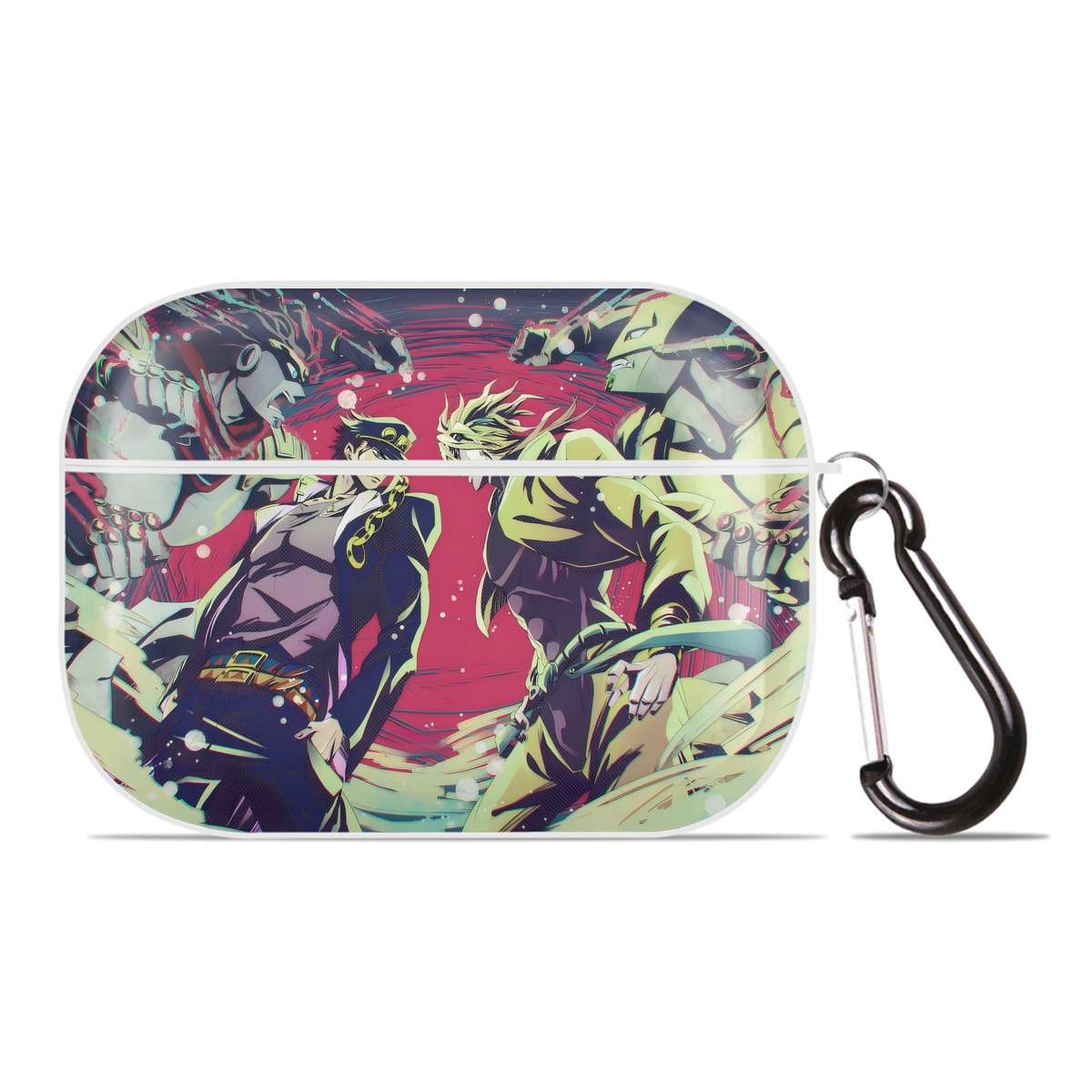 （画像用） ジョジョの奇妙な冒険 JoJo's Bizarre Adventure 【AirPods Pro用】ハードシェル保護ケース 耐衝撃・防指紋・カラビナ付き商品仕様
