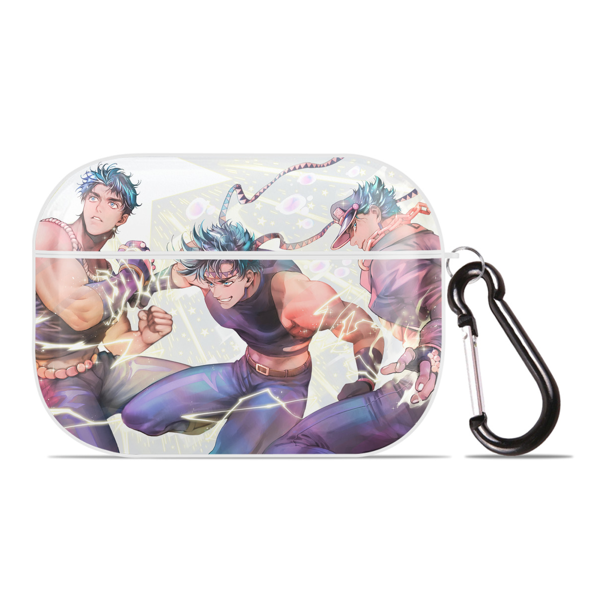 （画像用） ジョジョの奇妙な冒険 JoJo's Bizarre Adventure 【AirPods Pro用】ハードシェル保護ケース 耐衝撃・防指紋・カラビナ付き商品仕様