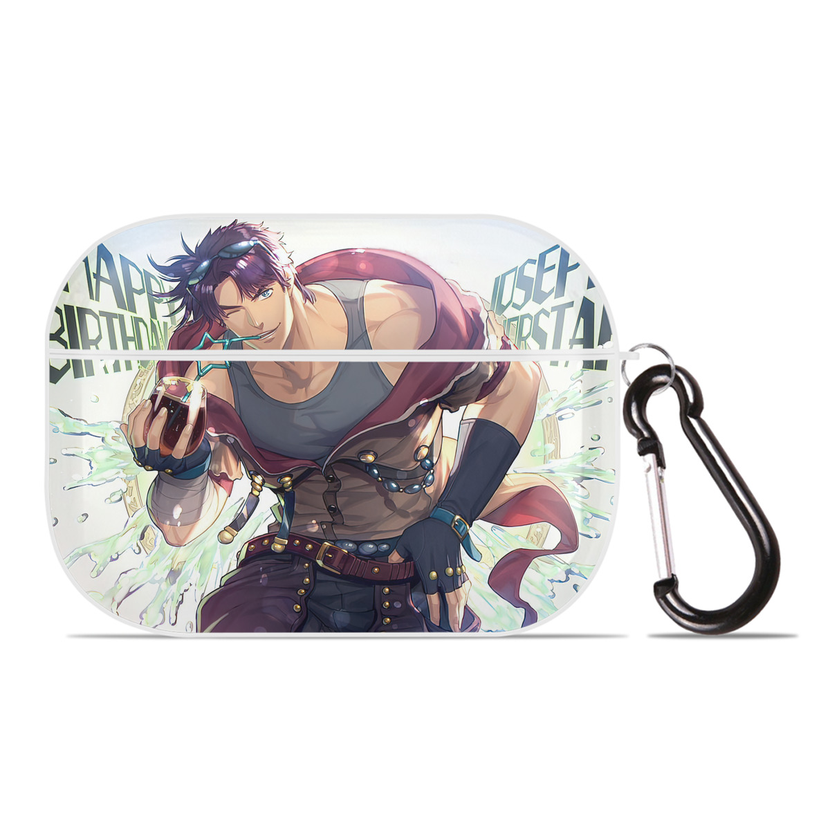 （画像用） ジョジョの奇妙な冒険 JoJo's Bizarre Adventure 【AirPods Pro用】ハードシェル保護ケース 耐衝撃・防指紋・カラビナ付き商品仕様