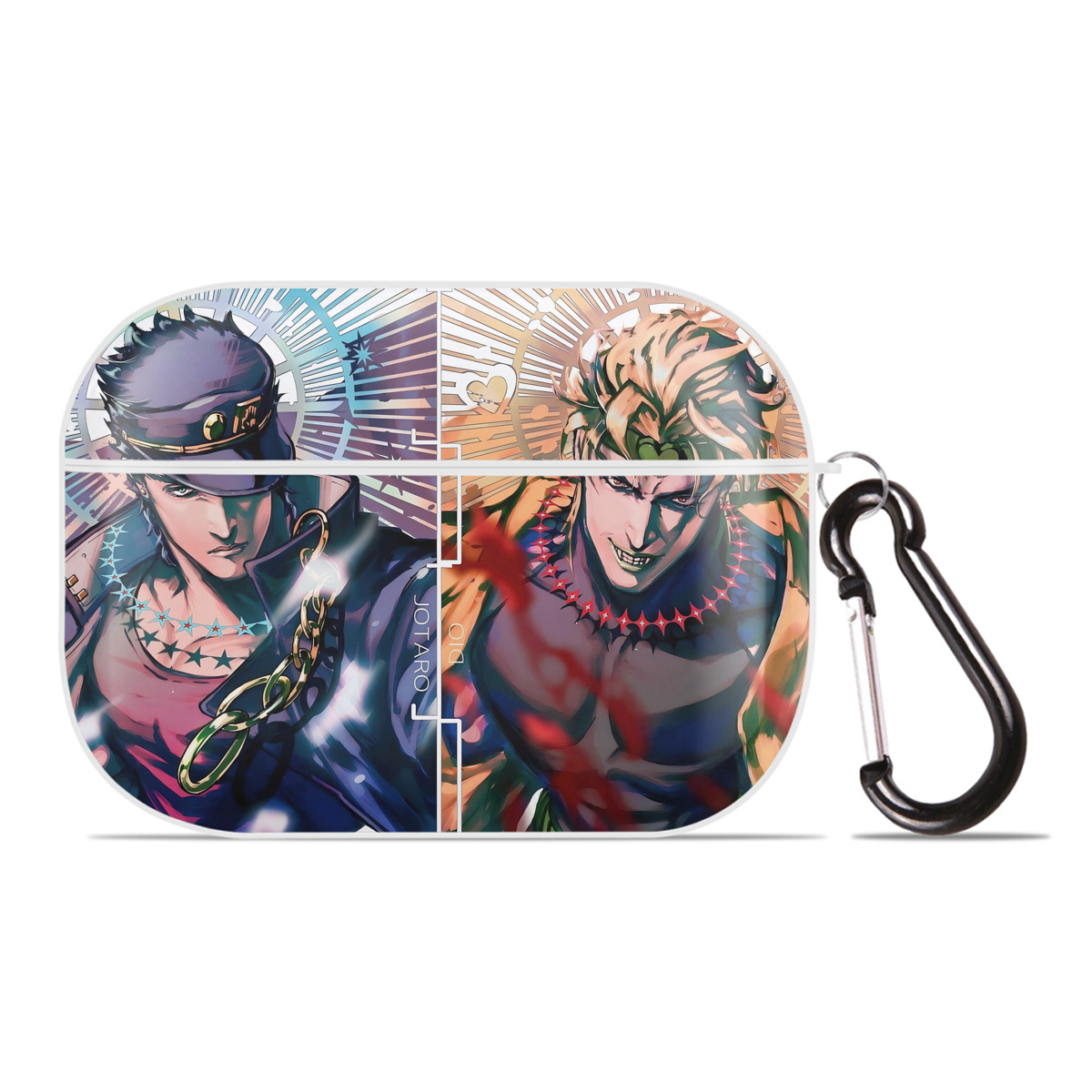 （画像用） ジョジョの奇妙な冒険 JoJo's Bizarre Adventure 【AirPods Pro用】ハードシェル保護ケース 耐衝撃・防指紋・カラビナ付き商品仕様