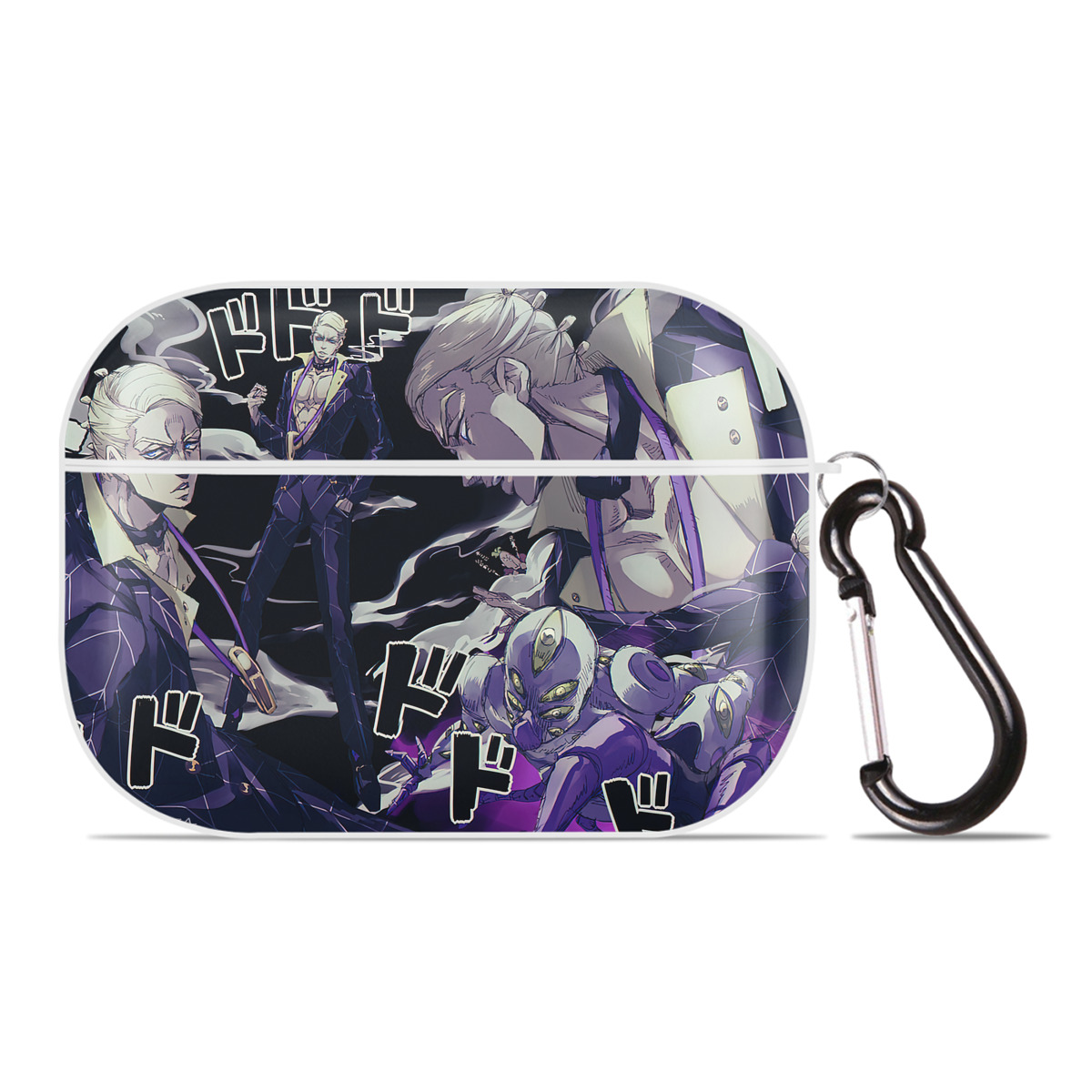 （画像用） ジョジョの奇妙な冒険 JoJo's Bizarre Adventure 【AirPods Pro用】ハードシェル保護ケース 耐衝撃・防指紋・カラビナ付き商品仕様