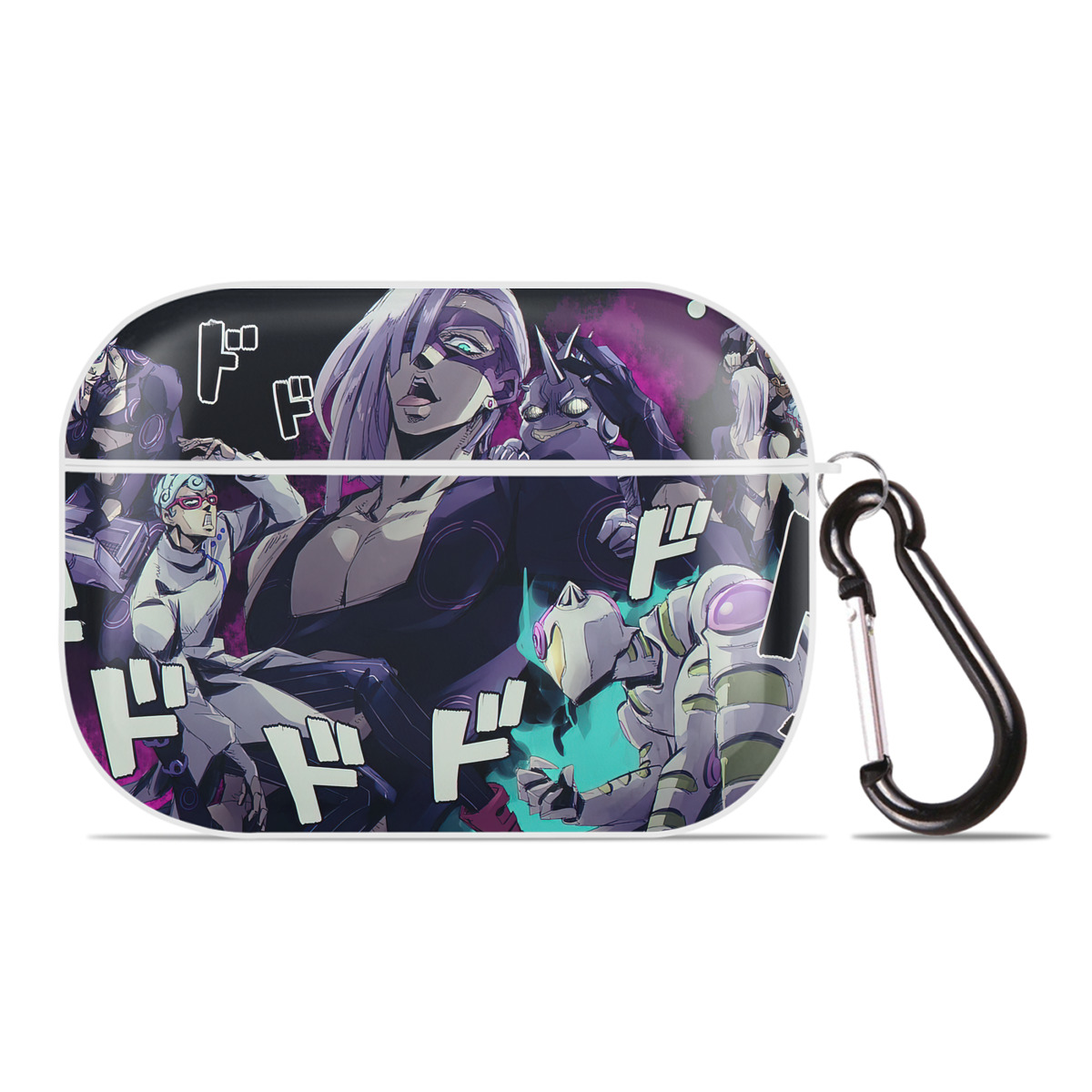（画像用） ジョジョの奇妙な冒険 JoJo's Bizarre Adventure 【AirPods Pro用】ハードシェル保護ケース 耐衝撃・防指紋・カラビナ付き商品仕様