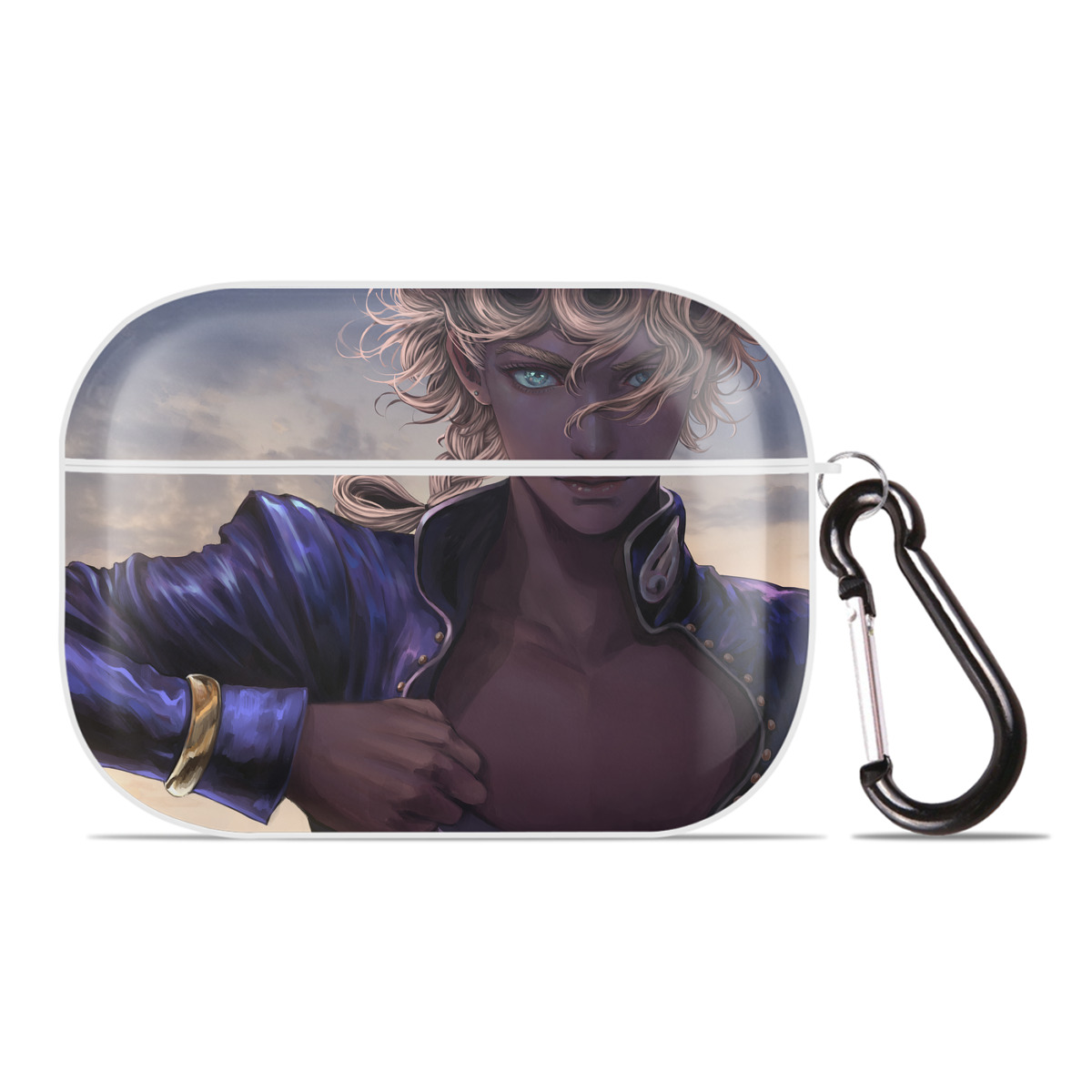 （画像用） ジョジョの奇妙な冒険 JoJo's Bizarre Adventure 【AirPods Pro用】ハードシェル保護ケース 耐衝撃・防指紋・カラビナ付き商品仕様
