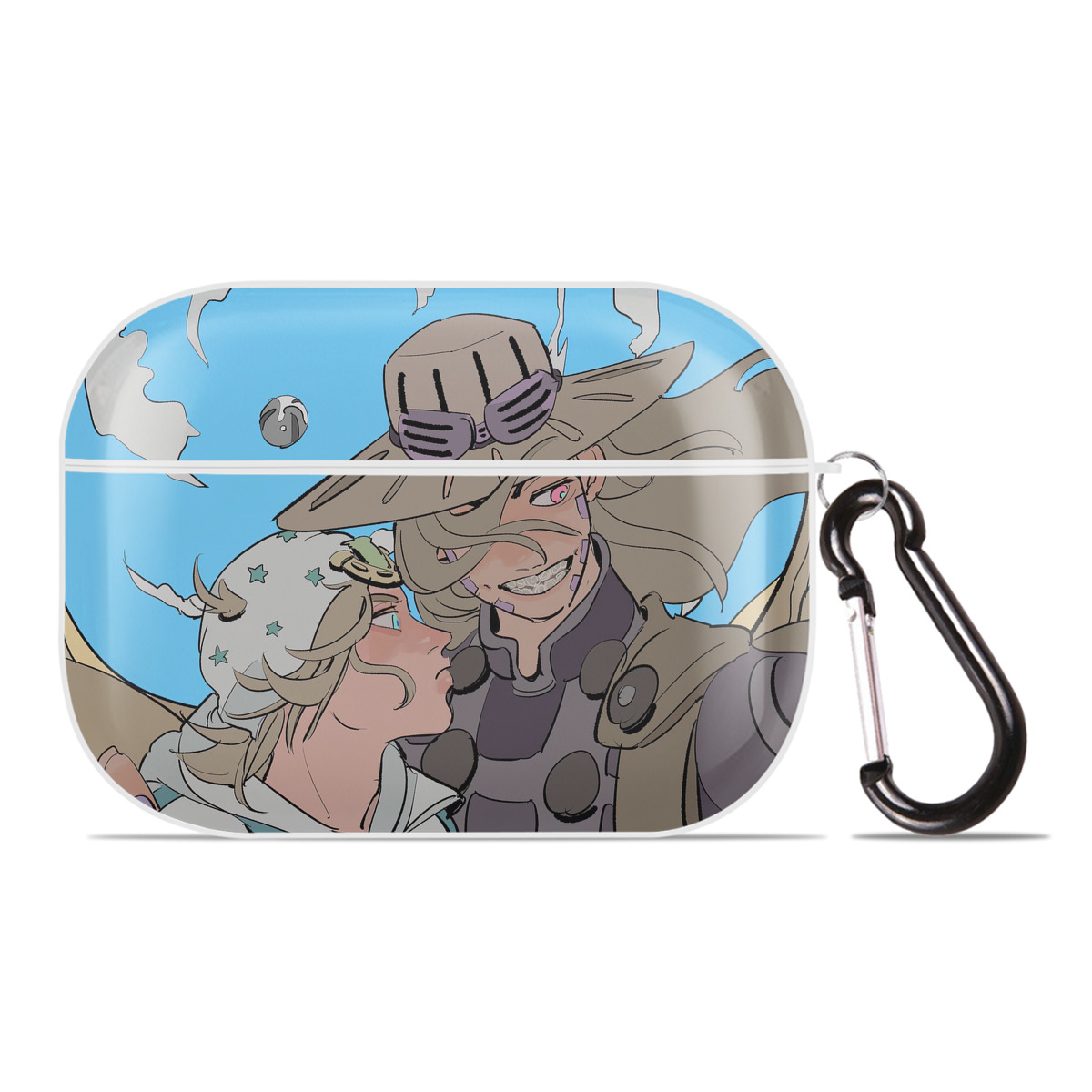 （画像用） ジョジョの奇妙な冒険 JoJo's Bizarre Adventure 【AirPods Pro用】ハードシェル保護ケース 耐衝撃・防指紋・カラビナ付き商品仕様