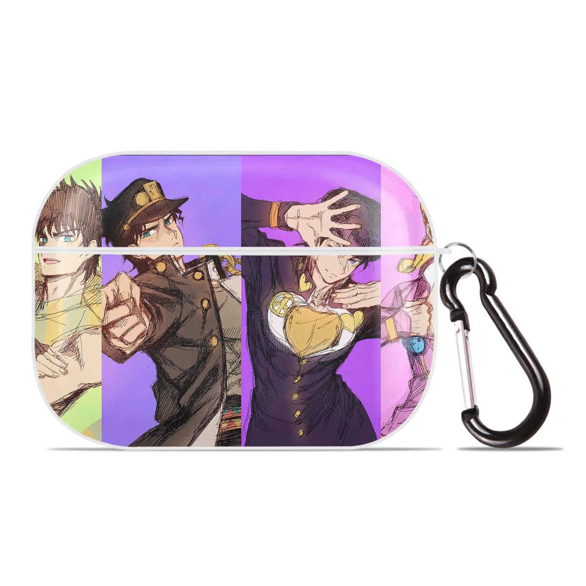 （画像用） ジョジョの奇妙な冒険 JoJo's Bizarre Adventure 【AirPods Pro用】ハードシェル保護ケース 耐衝撃・防指紋・カラビナ付き商品仕様