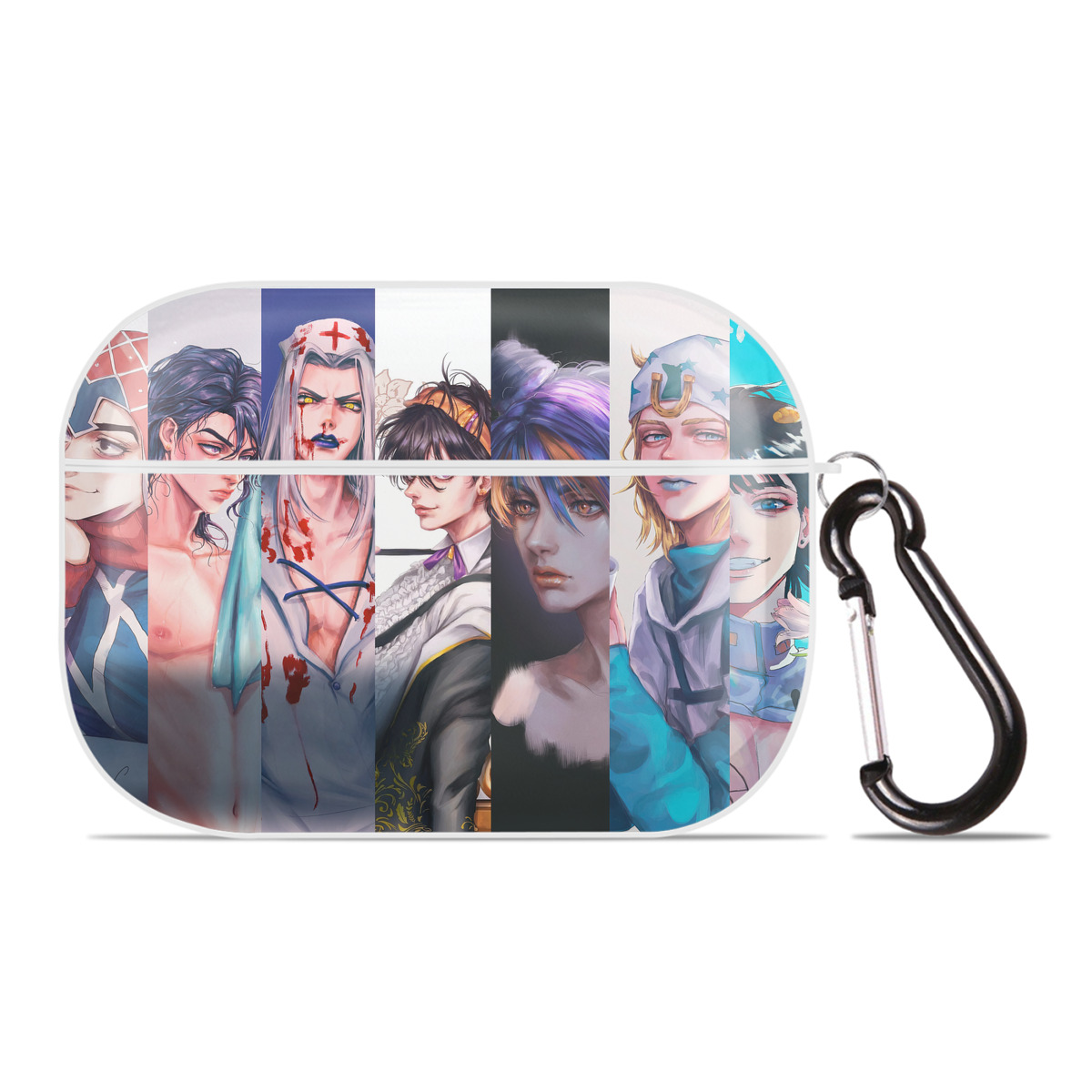 （画像用） ジョジョの奇妙な冒険 JoJo's Bizarre Adventure 【AirPods Pro用】ハードシェル保護ケース 耐衝撃・防指紋・カラビナ付き商品仕様