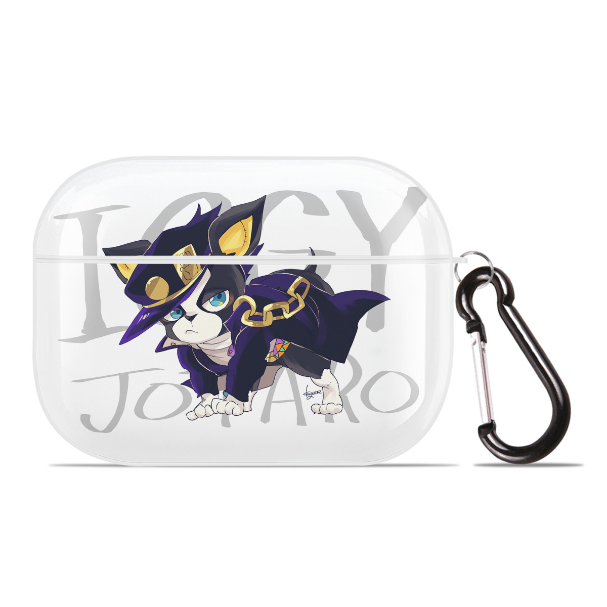 （画像用） ジョジョの奇妙な冒険 JoJo's Bizarre Adventure 【AirPods Pro用】ハードシェル保護ケース 耐衝撃・防指紋・カラビナ付き商品仕様
