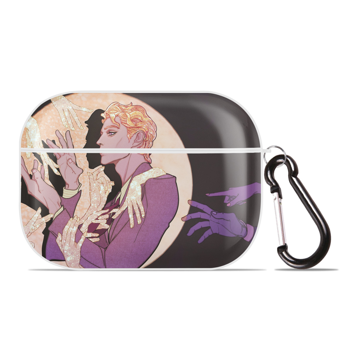 （画像用） ジョジョの奇妙な冒険 JoJo's Bizarre Adventure 【AirPods Pro用】ハードシェル保護ケース 耐衝撃・防指紋・カラビナ付き商品仕様