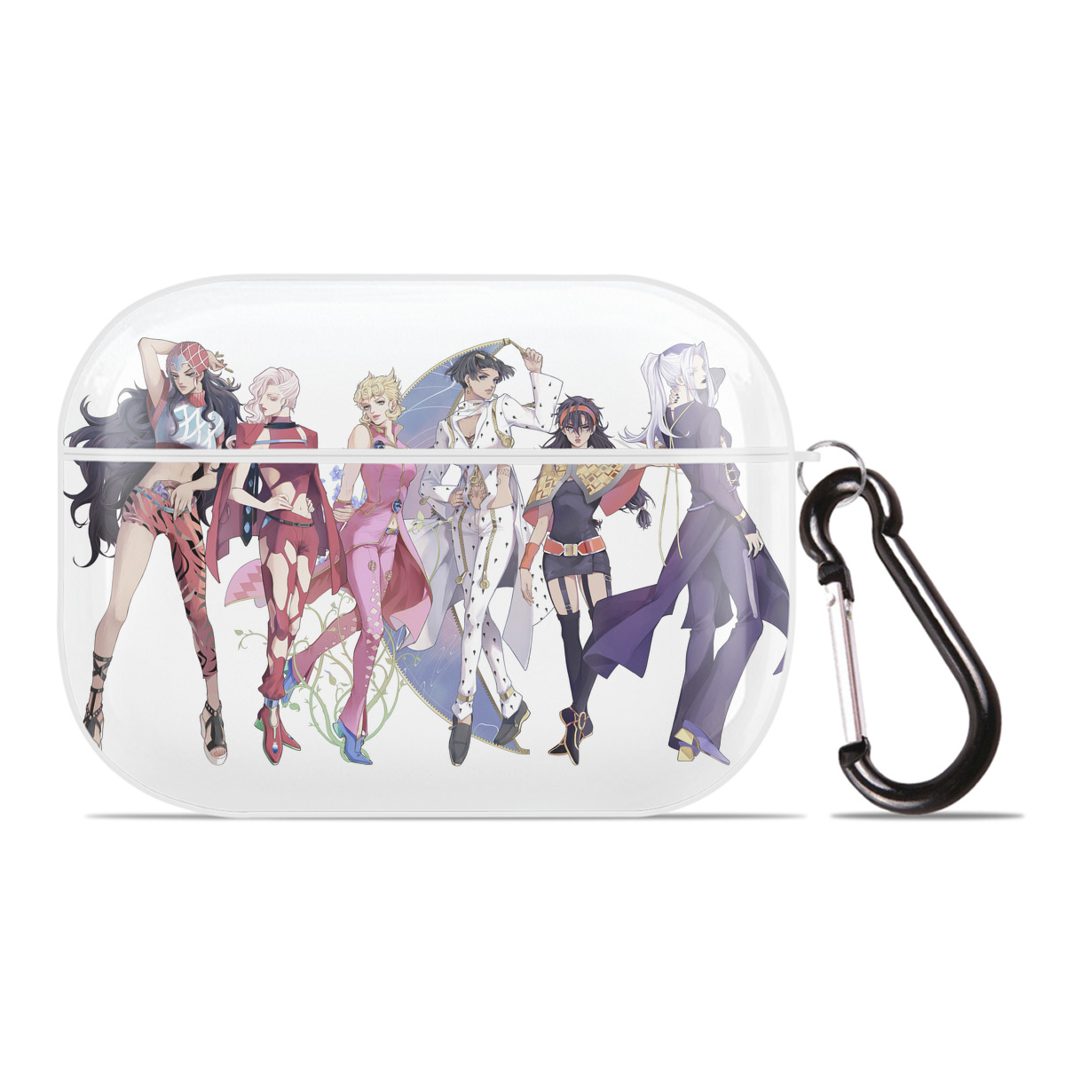 （画像用） ジョジョの奇妙な冒険 JoJo's Bizarre Adventure 【AirPods Pro用】ハードシェル保護ケース 耐衝撃・防指紋・カラビナ付き商品仕様