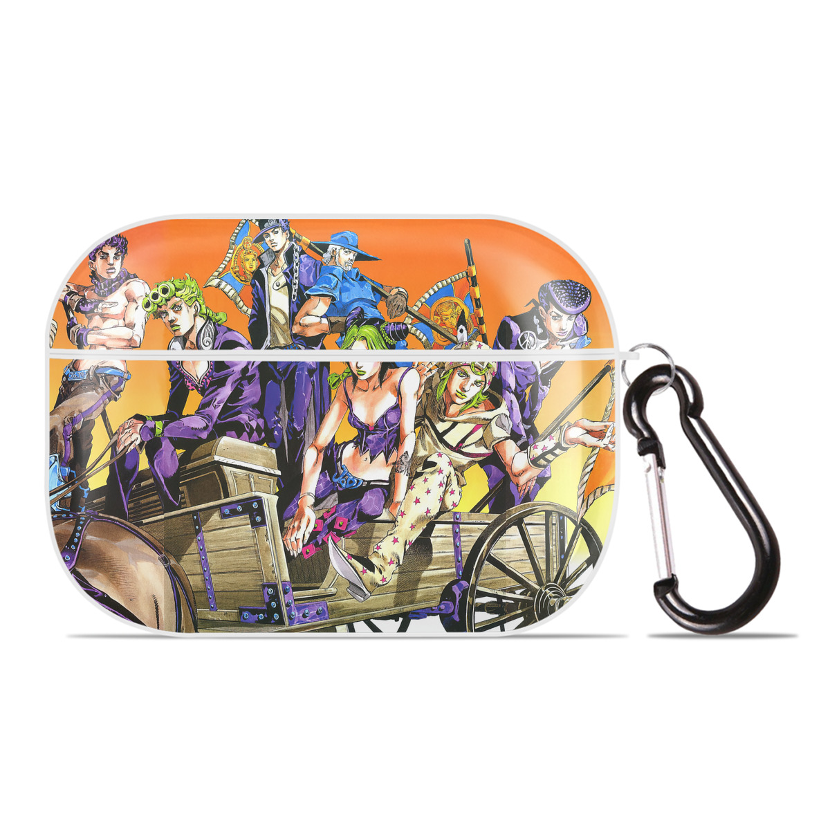 （画像用） ジョジョの奇妙な冒険 JoJo's Bizarre Adventure 【AirPods Pro用】ハードシェル保護ケース 耐衝撃・防指紋・カラビナ付き商品仕様