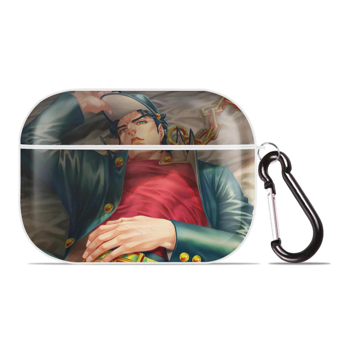 （画像用） ジョジョの奇妙な冒険 JoJo's Bizarre Adventure 【AirPods Pro用】ハードシェル保護ケース 耐衝撃・防指紋・カラビナ付き商品仕様